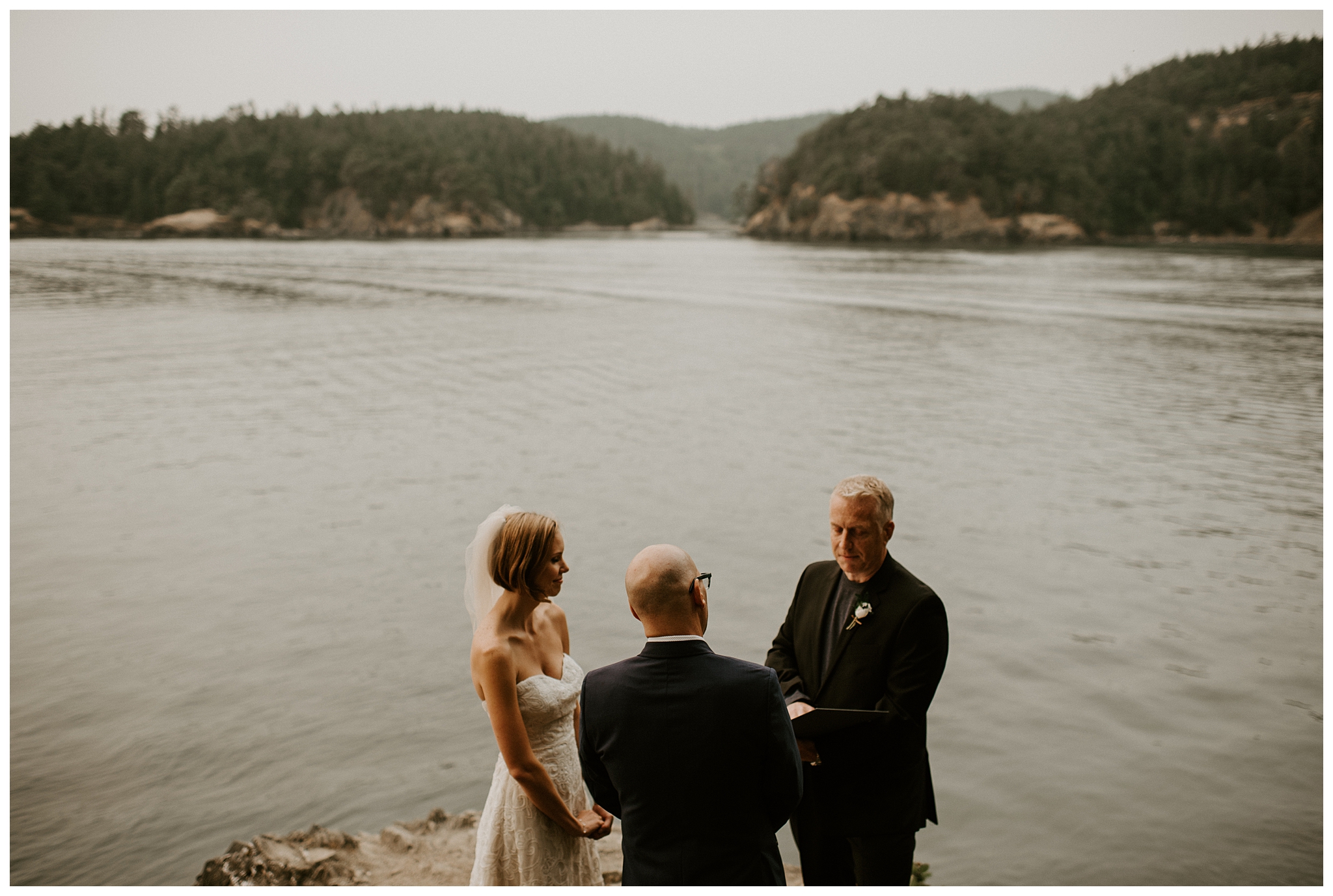 Moody Deception Pass State Park Elopement by Seattle Wedding Photographer, Kamra Fuller Photography