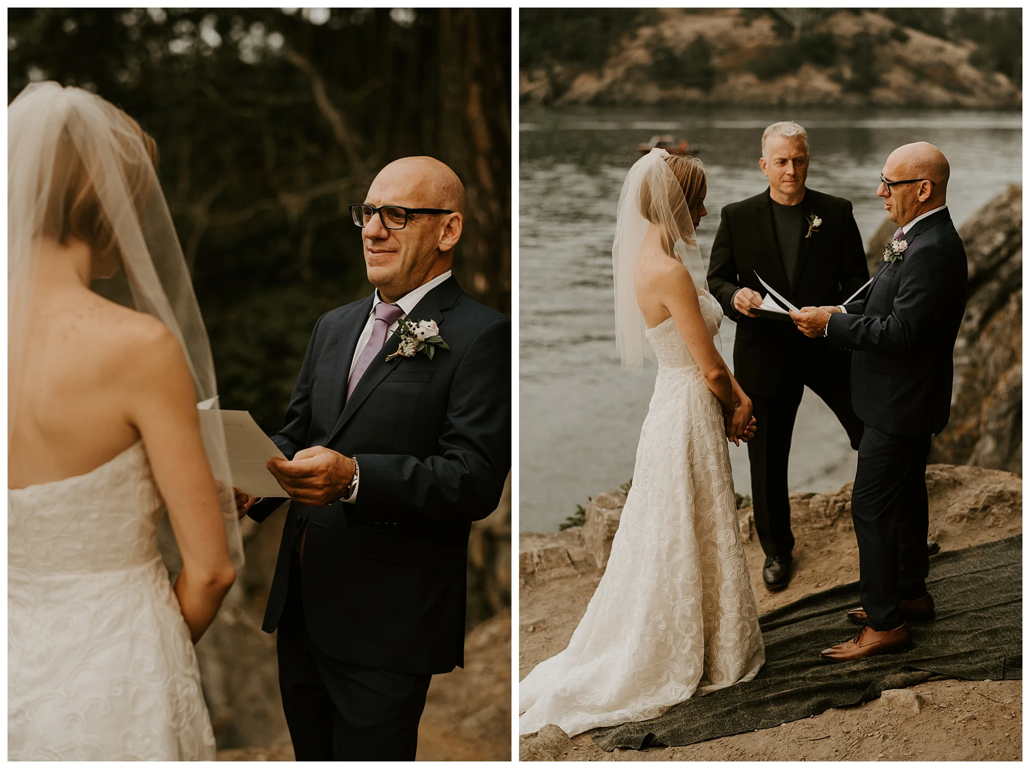 Moody Deception Pass State Park Elopement by Seattle Wedding Photographer, Kamra Fuller Photography