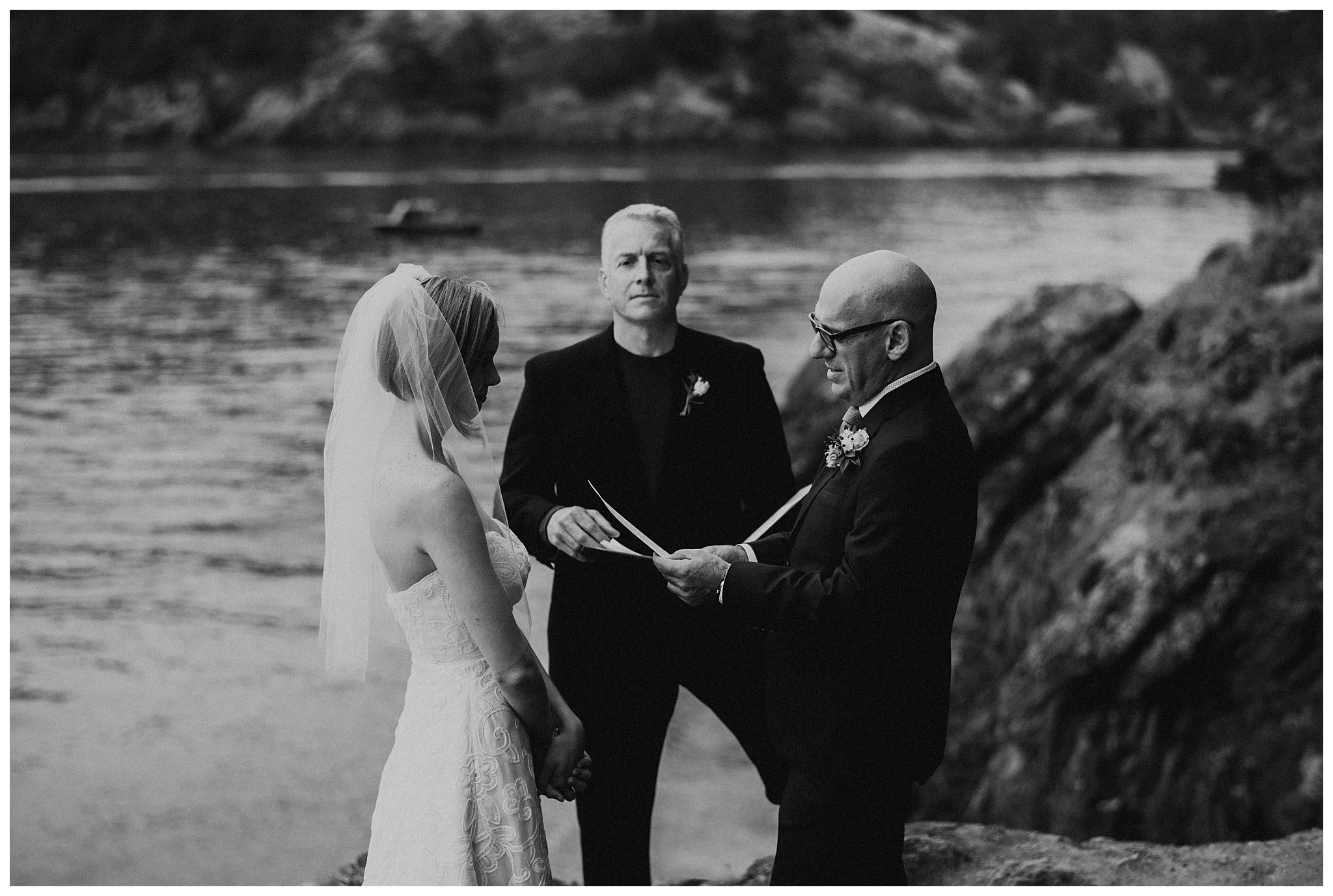 Moody Deception Pass State Park Elopement by Seattle Wedding Photographer, Kamra Fuller Photography