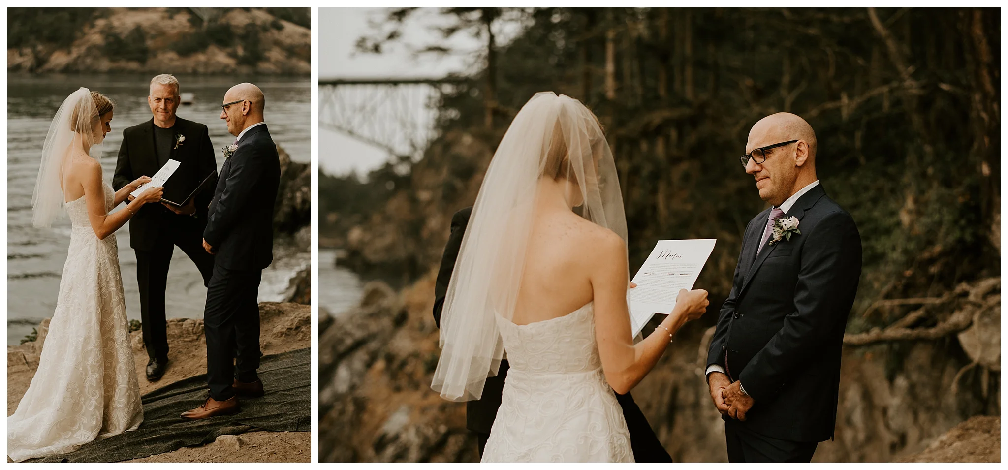 Moody Deception Pass State Park Elopement by Seattle Wedding Photographer, Kamra Fuller Photography