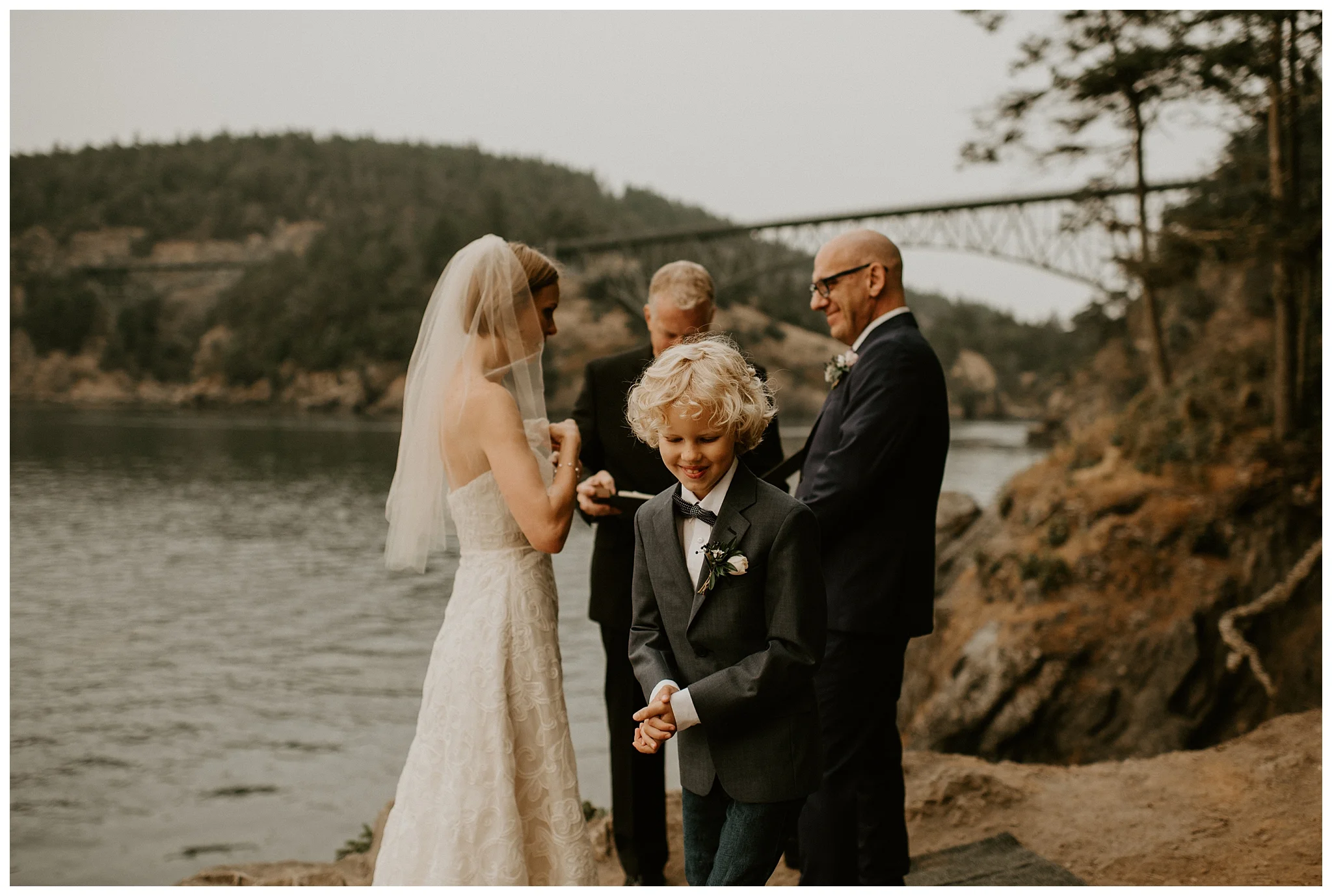 Moody Deception Pass State Park Elopement by Seattle Wedding Photographer, Kamra Fuller Photography