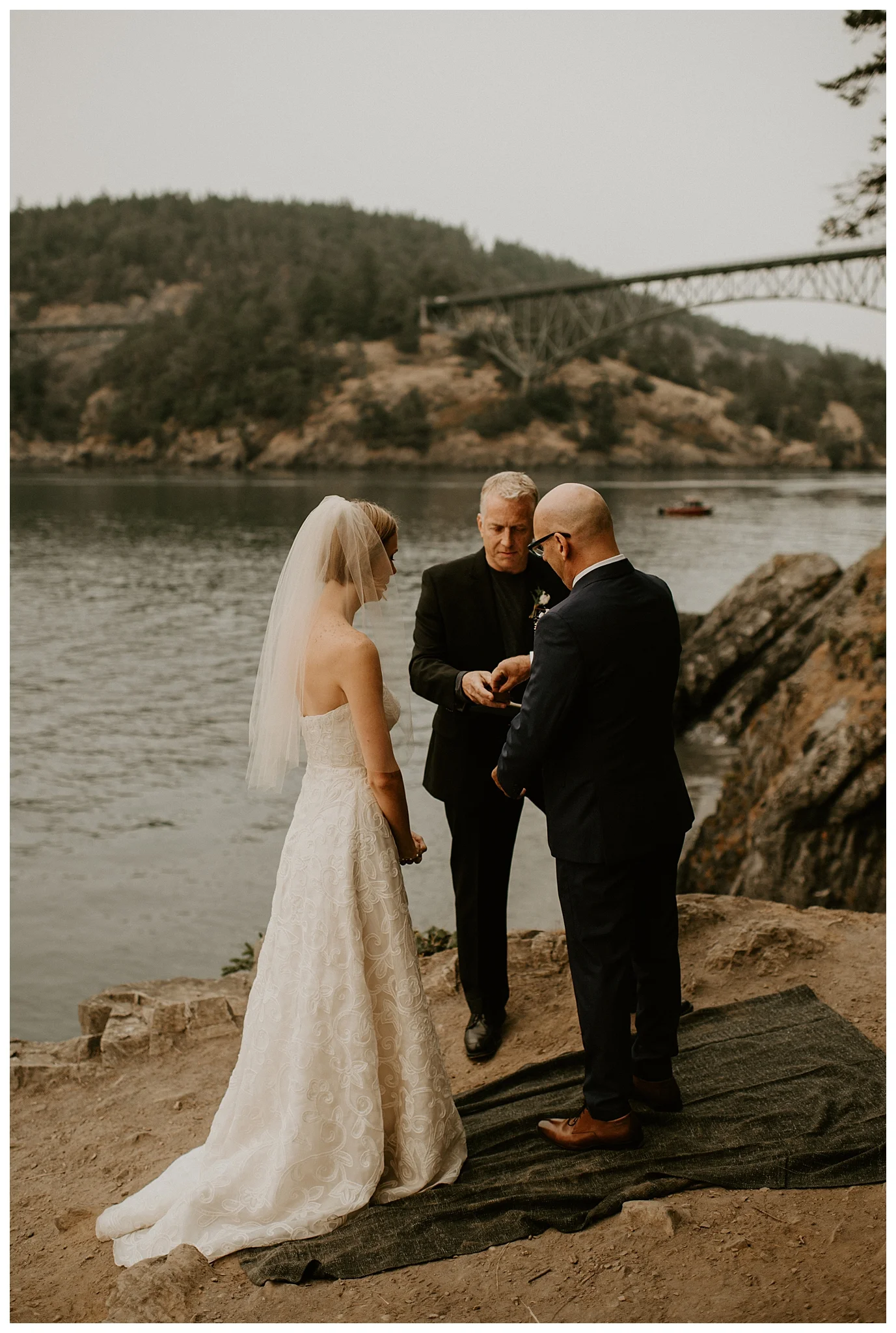 Moody Deception Pass State Park Elopement by Seattle Wedding Photographer, Kamra Fuller Photography