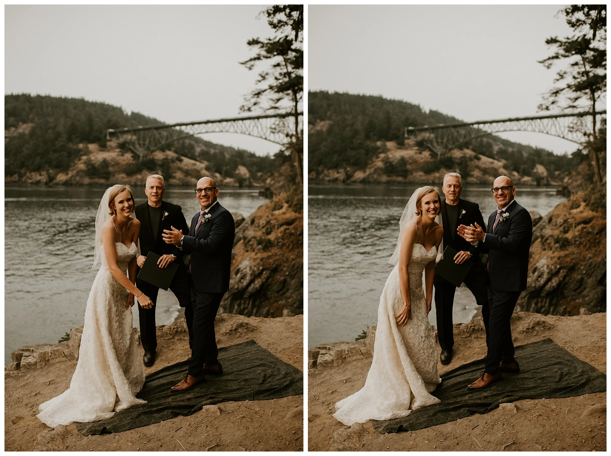 Moody Deception Pass State Park Elopement by Seattle Wedding Photographer, Kamra Fuller Photography