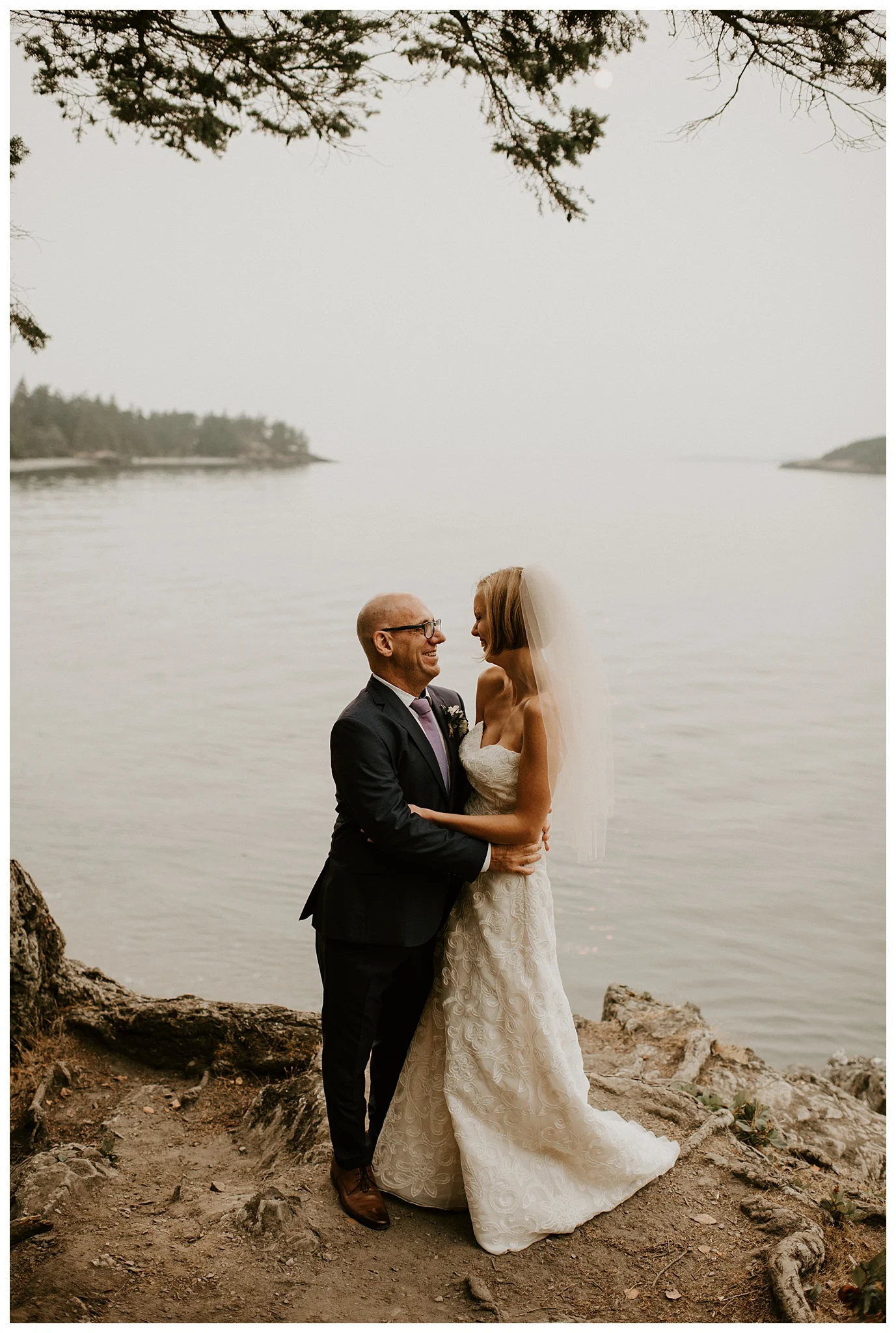 Moody Deception Pass State Park Elopement by Seattle Wedding Photographer, Kamra Fuller Photography