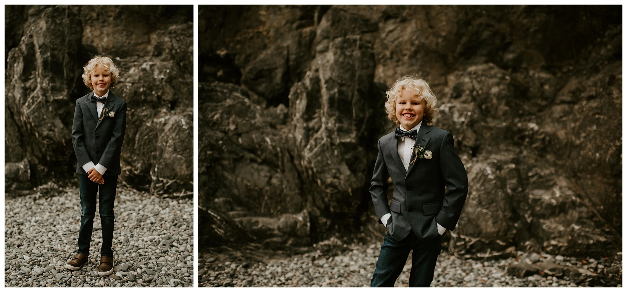 Moody Deception Pass State Park Elopement by Seattle Wedding Photographer, Kamra Fuller Photography