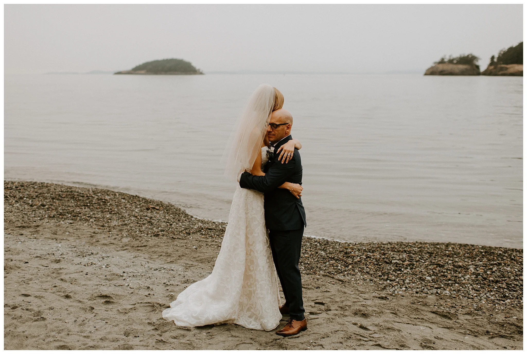 Moody Deception Pass State Park Elopement by Seattle Wedding Photographer, Kamra Fuller Photography