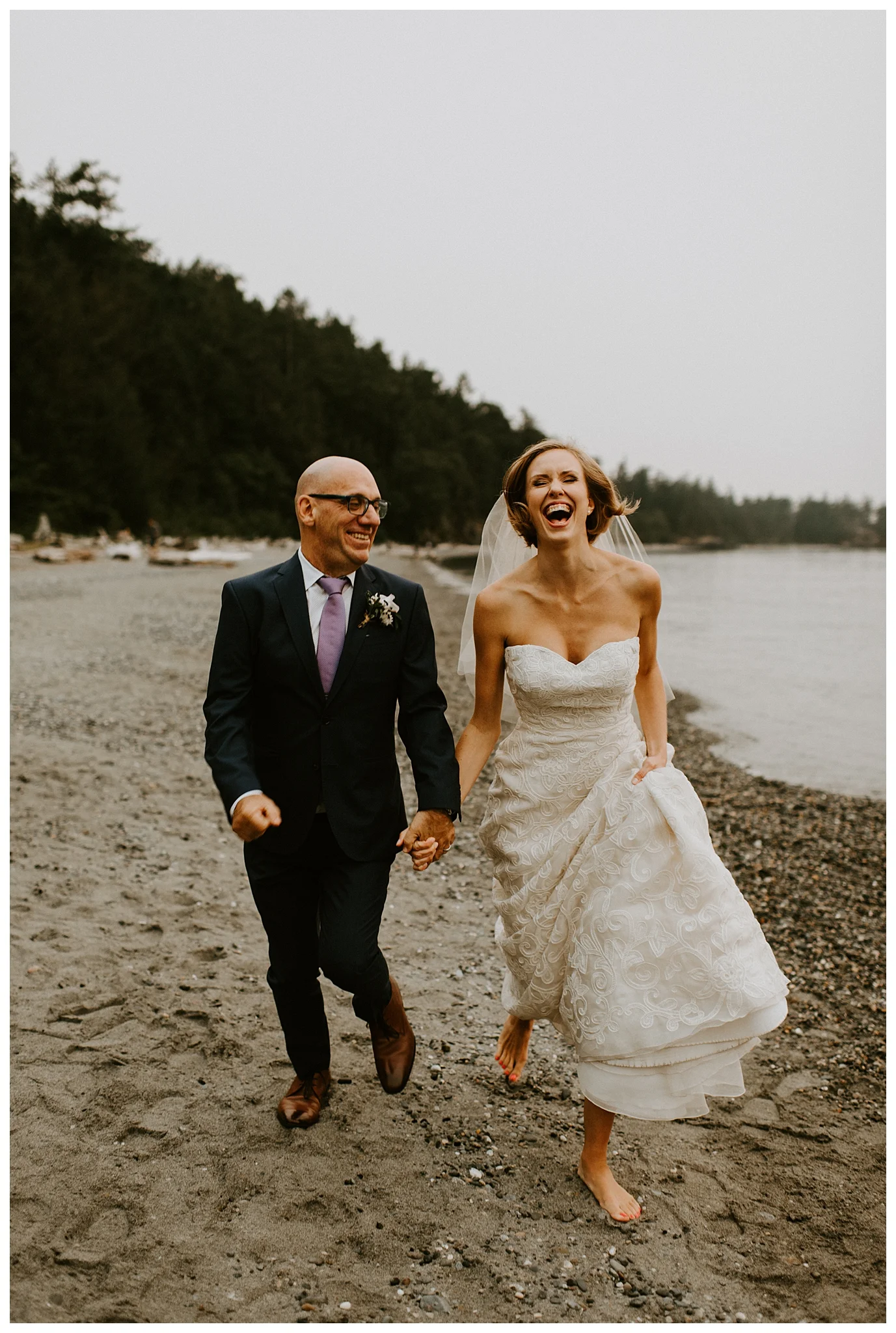 Moody Deception Pass State Park Elopement by Seattle Wedding Photographer, Kamra Fuller Photography