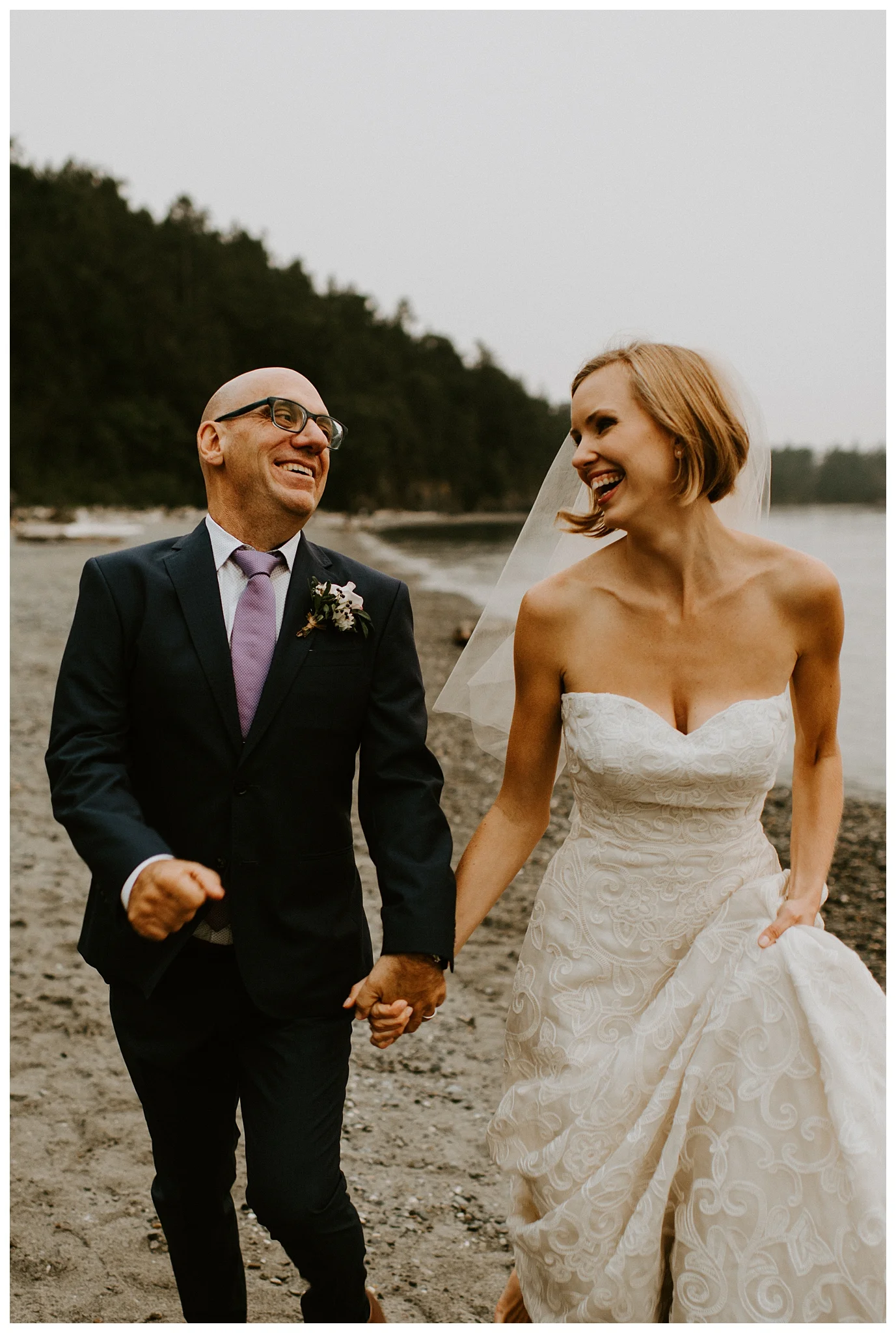 Moody Deception Pass State Park Elopement by Seattle Wedding Photographer, Kamra Fuller Photography