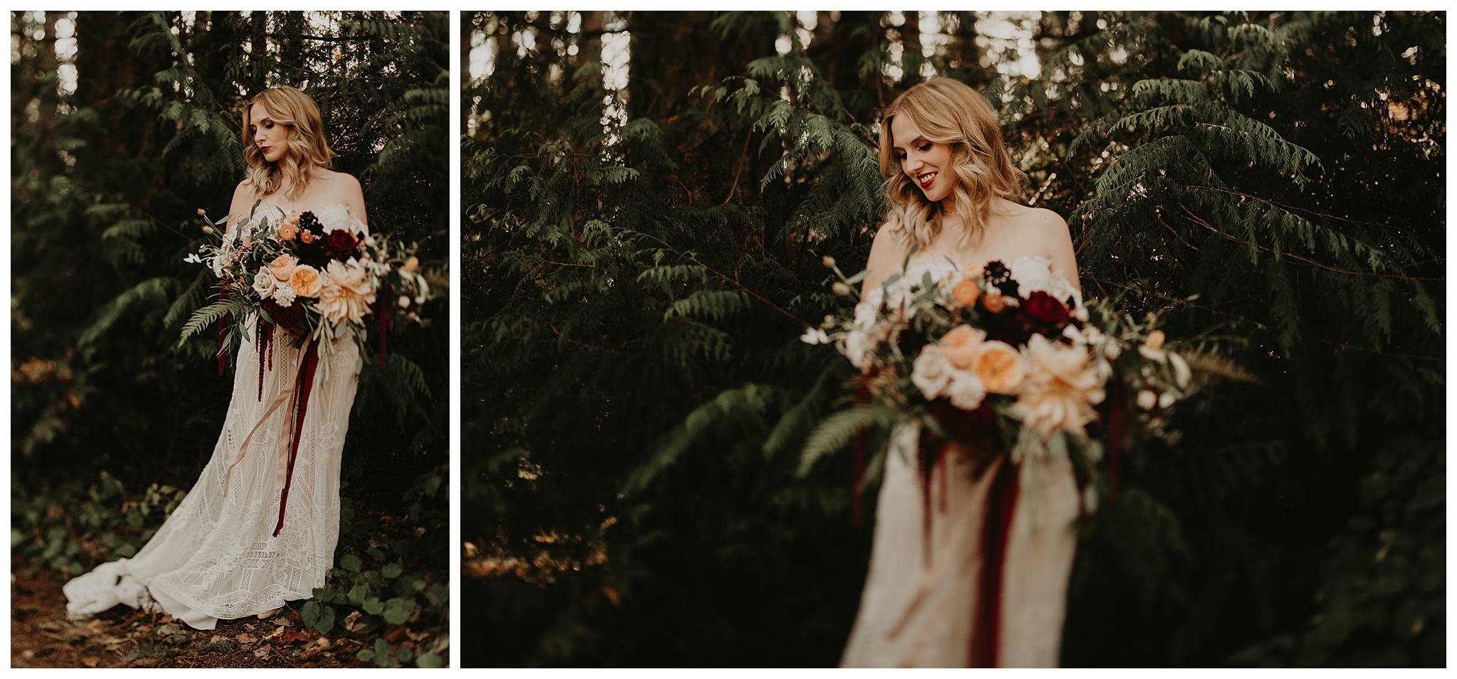 Ashley and Peter's Bohemian Woodland Wedding at Kitsap Memorial State Park, Poulsbo, WA by Seattle Wedding Photographer, Kamra Fuller Photography