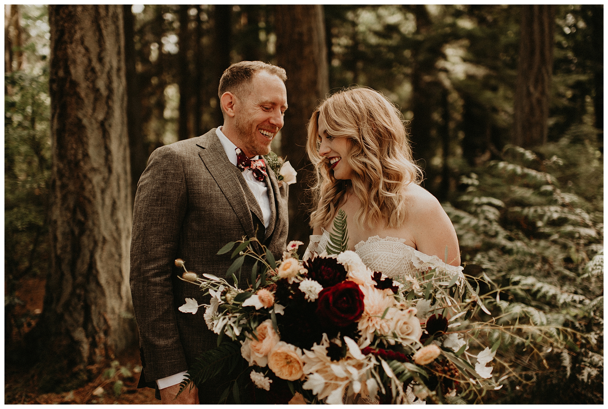 Ashley and Peter's Bohemian Woodland Wedding at Kitsap Memorial State Park, Poulsbo, WA by Seattle Wedding Photographer, Kamra Fuller Photography