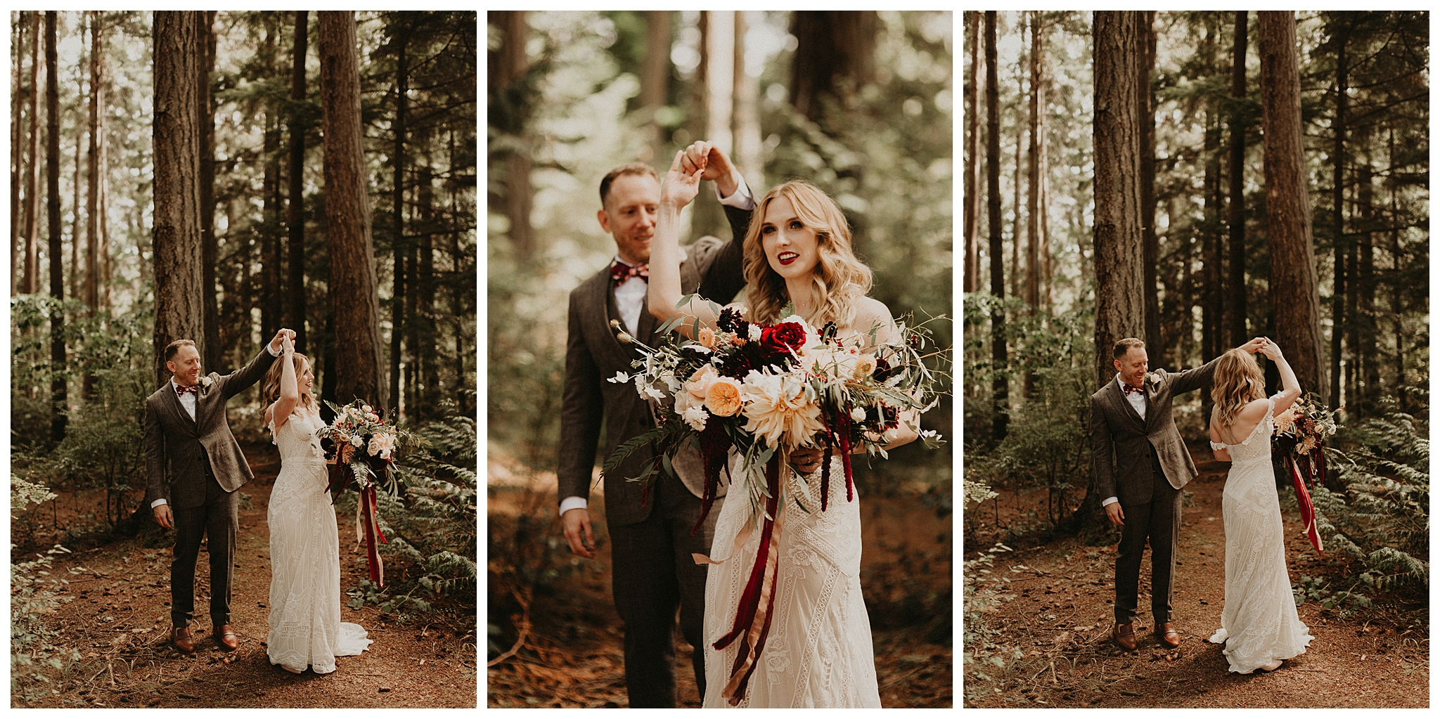 Ashley and Peter's Bohemian Woodland Wedding at Kitsap Memorial State Park, Poulsbo, WA by Seattle Wedding Photographer, Kamra Fuller Photography