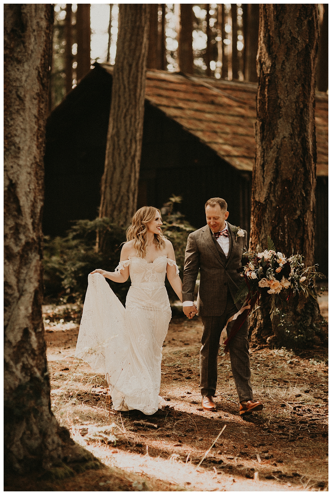 Ashley and Peter's Bohemian Woodland Wedding at Kitsap Memorial State Park, Poulsbo, WA by Seattle Wedding Photographer, Kamra Fuller Photography