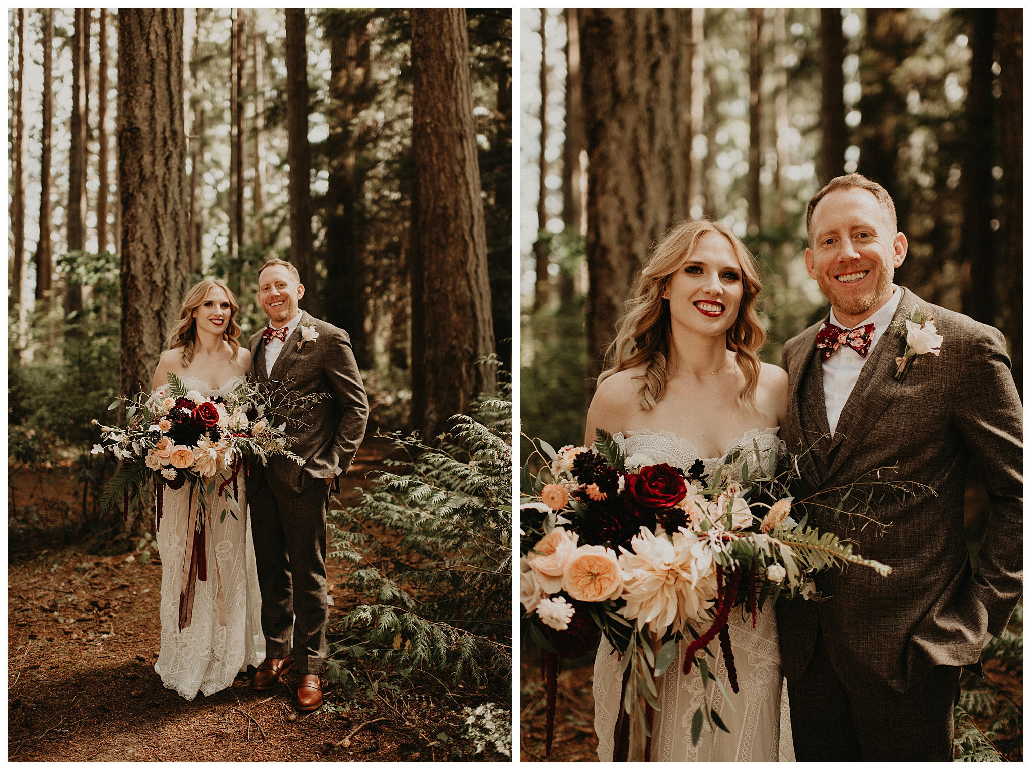 Ashley and Peter's Bohemian Woodland Wedding at Kitsap Memorial State Park, Poulsbo, WA by Seattle Wedding Photographer, Kamra Fuller Photography