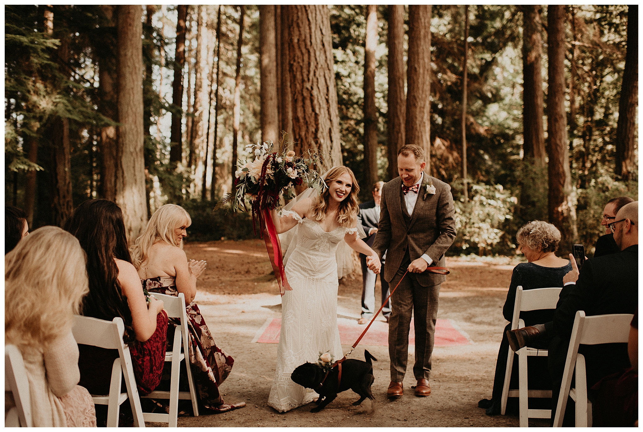 Ashley and Peter's Bohemian Woodland Wedding at Kitsap Memorial State Park, Poulsbo, WA by Seattle Wedding Photographer, Kamra Fuller Photography