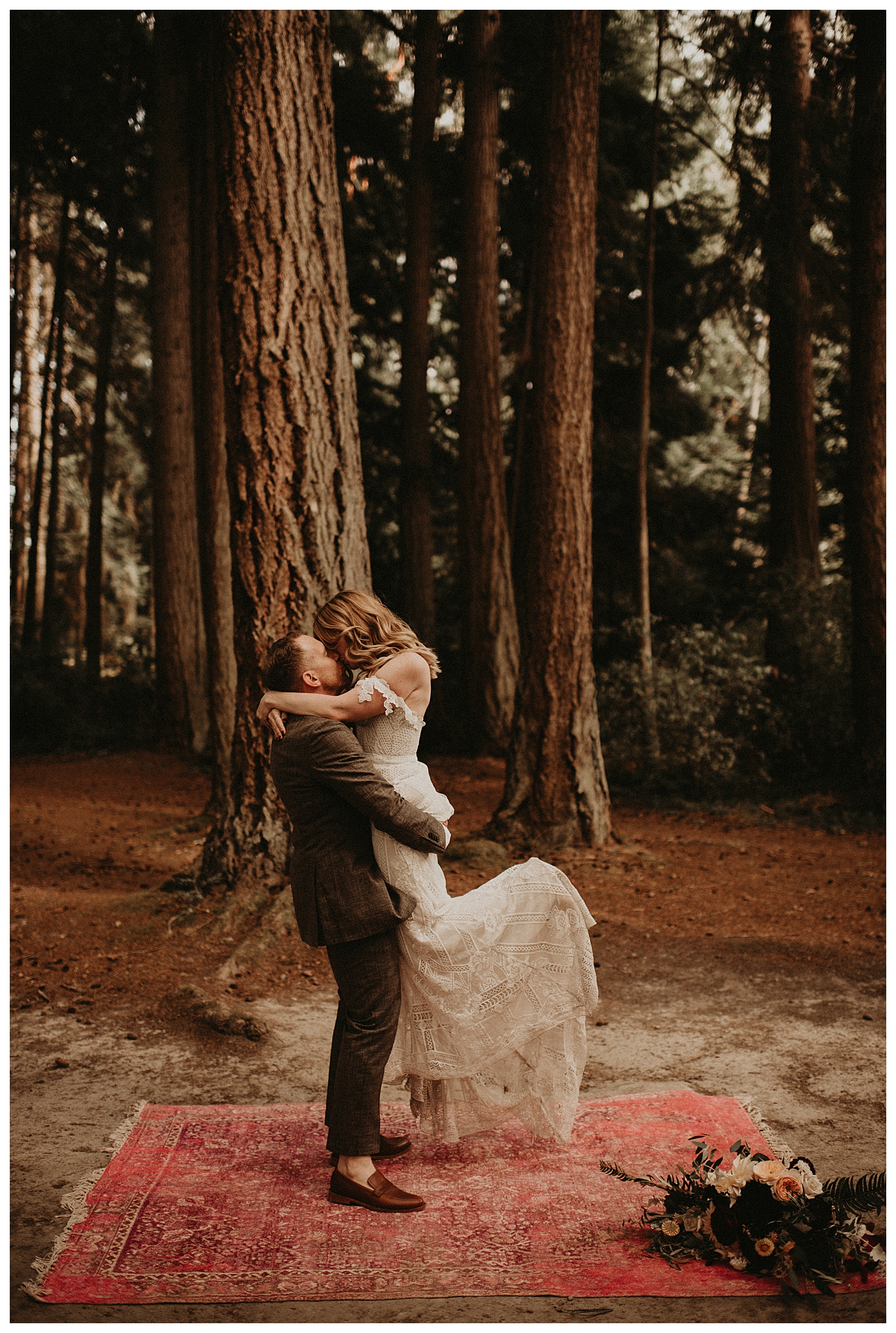 Ashley and Peter's Bohemian Woodland Wedding at Kitsap Memorial State Park, Poulsbo, WA by Seattle Wedding Photographer, Kamra Fuller Photography