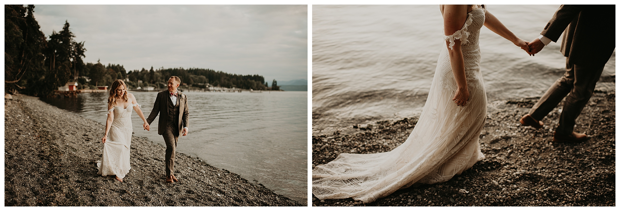 Ashley and Peter's Bohemian Woodland Wedding at Kitsap Memorial State Park, Poulsbo, WA by Seattle Wedding Photographer, Kamra Fuller Photography