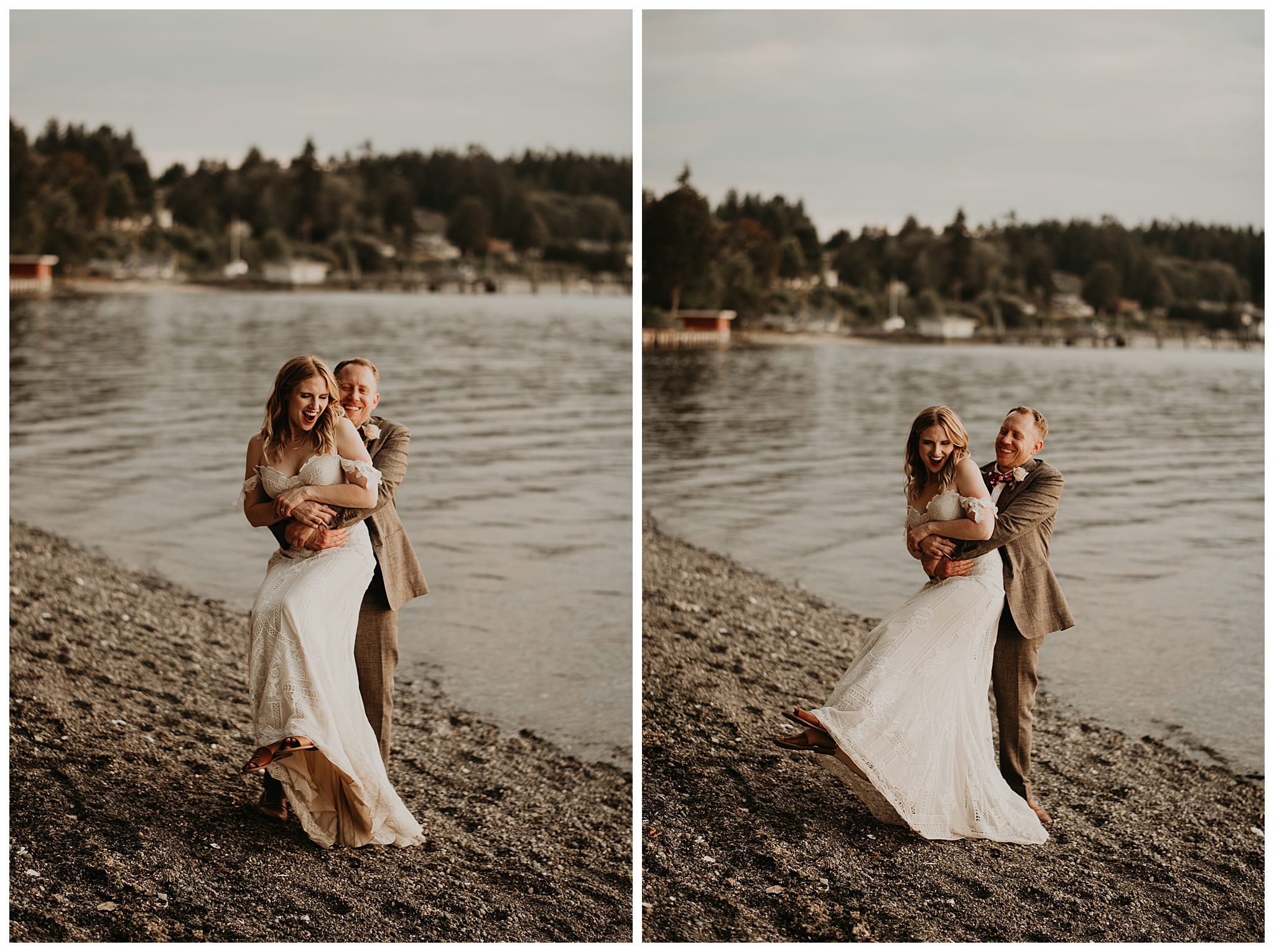 Ashley and Peter's Bohemian Woodland Wedding at Kitsap Memorial State Park, Poulsbo, WA by Seattle Wedding Photographer, Kamra Fuller Photography