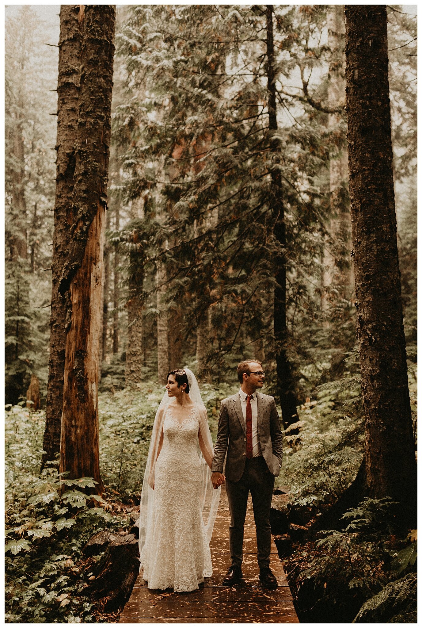 Layla + Kodiak Wedding Portraits - Franklin Falls, Snoqualmie, WA - Kamra Fuller Photography