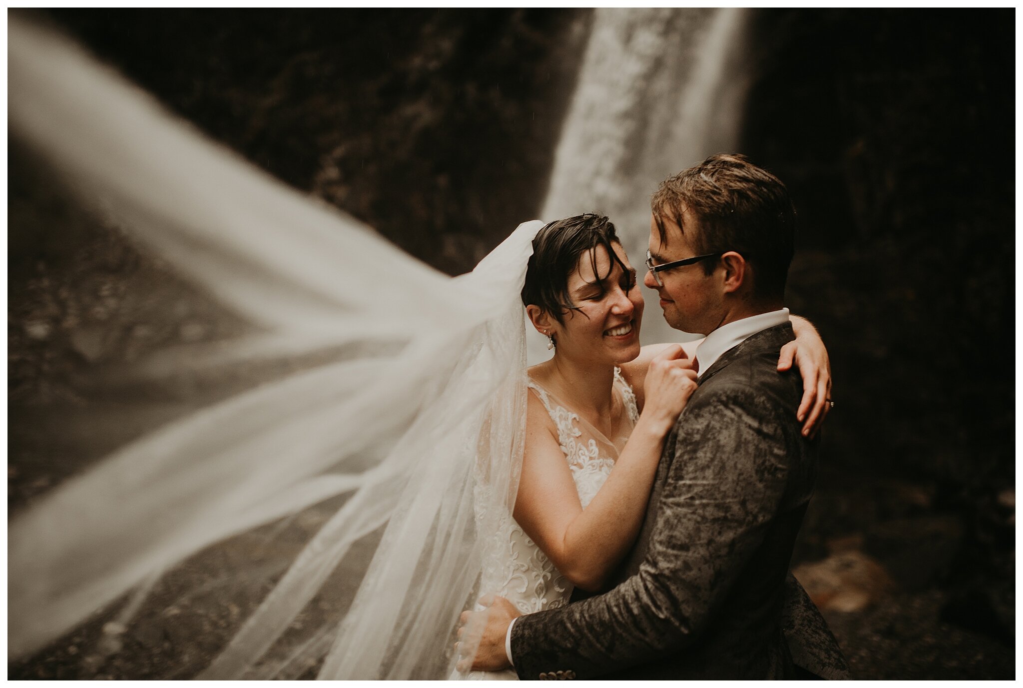 Layla + Kodiak Wedding Portraits - Franklin Falls, Snoqualmie, WA - Kamra Fuller Photography