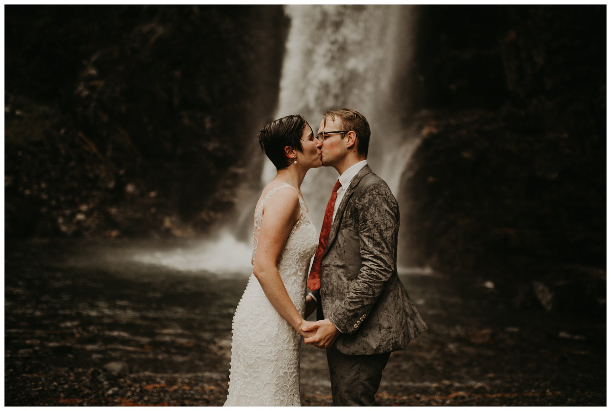 Layla + Kodiak Wedding Portraits - Franklin Falls, Snoqualmie, WA - Kamra Fuller Photography