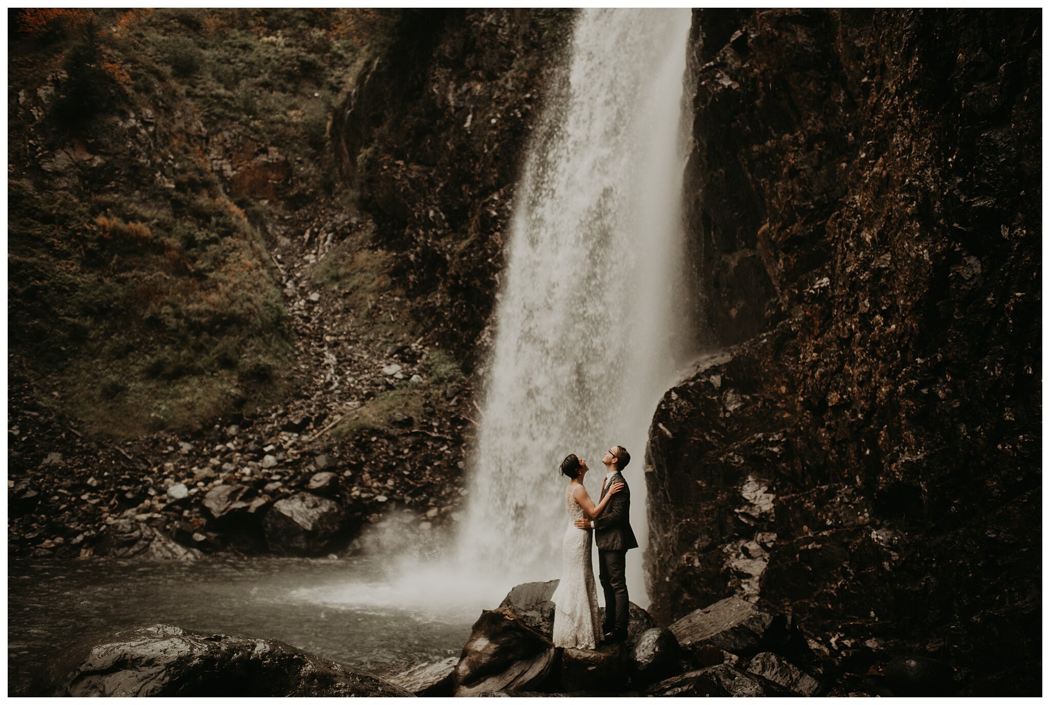 Layla + Kodiak Wedding Portraits - Franklin Falls, Snoqualmie, WA - Kamra Fuller Photography