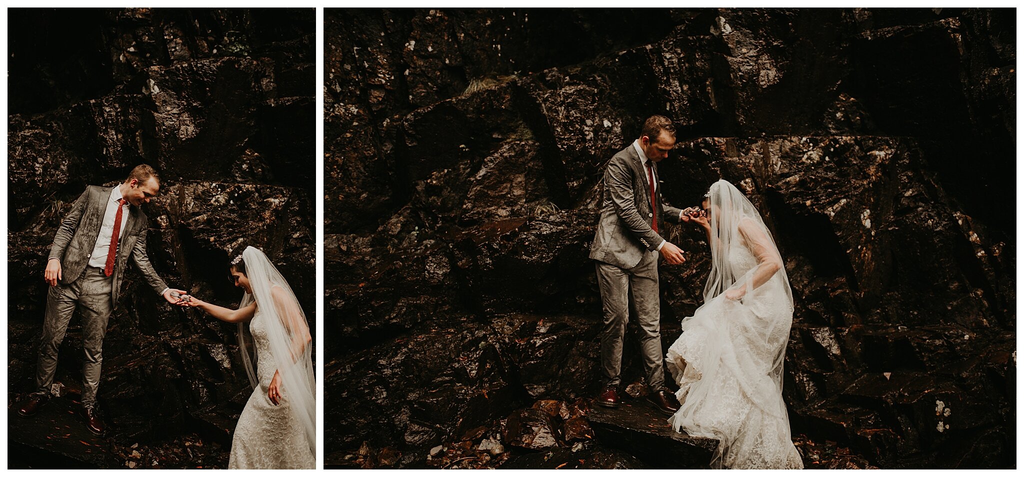 Layla + Kodiak Wedding Portraits - Franklin Falls, Snoqualmie, WA - Kamra Fuller Photography