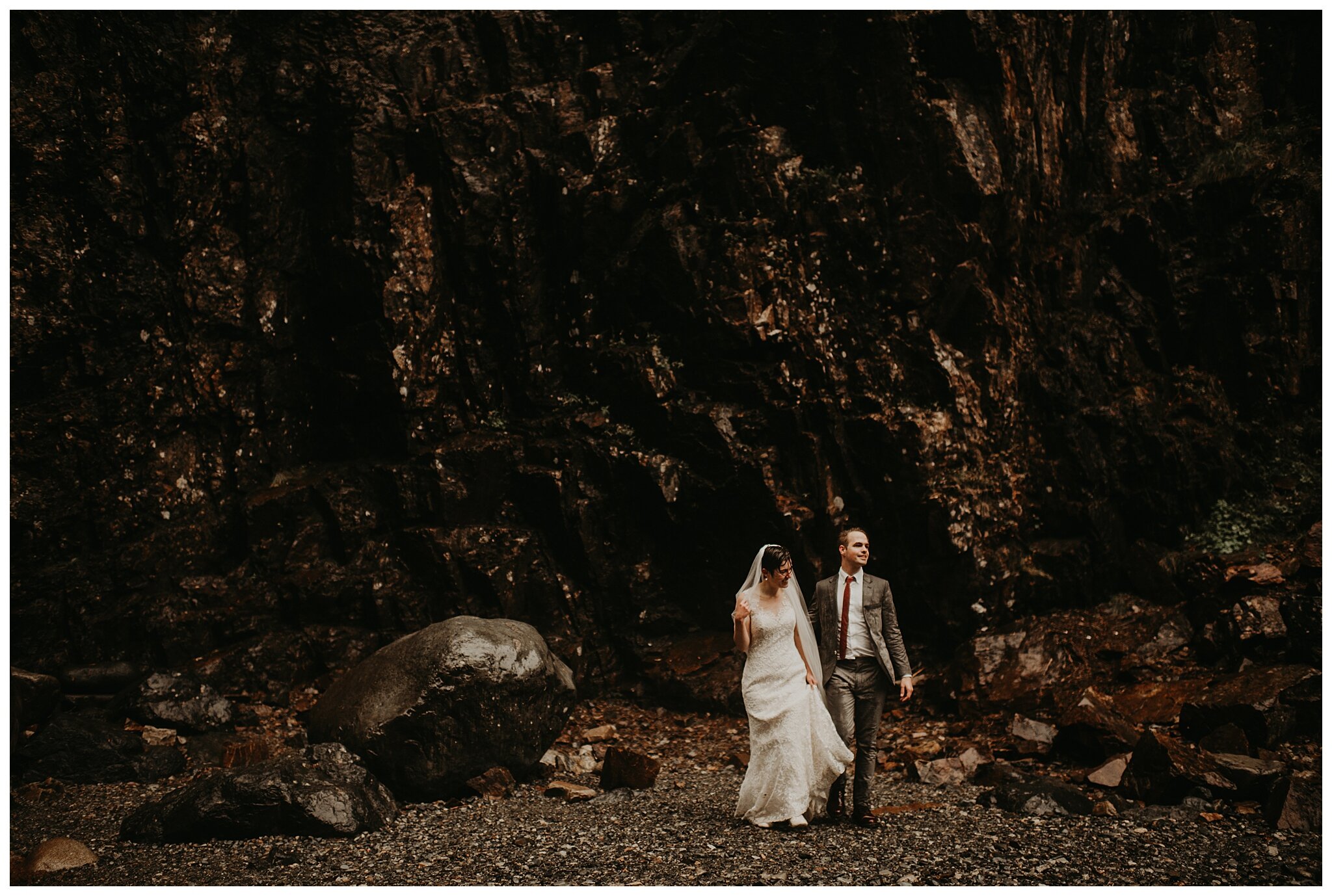 Layla + Kodiak Wedding Portraits - Franklin Falls, Snoqualmie, WA - Kamra Fuller Photography