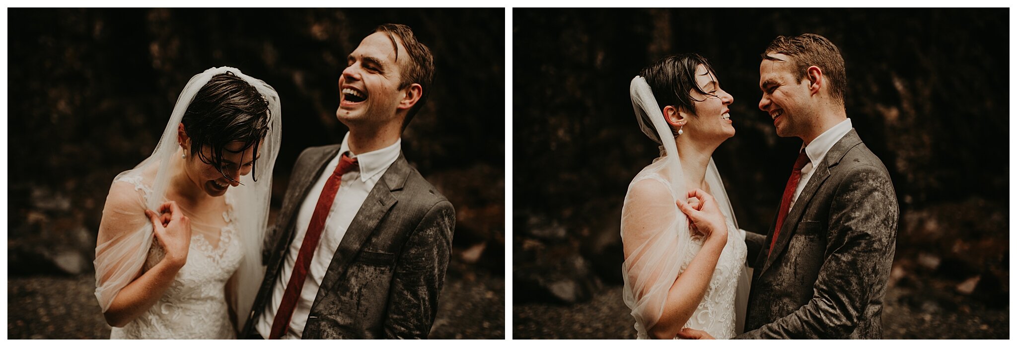 Layla + Kodiak Wedding Portraits - Franklin Falls, Snoqualmie, WA - Kamra Fuller Photography