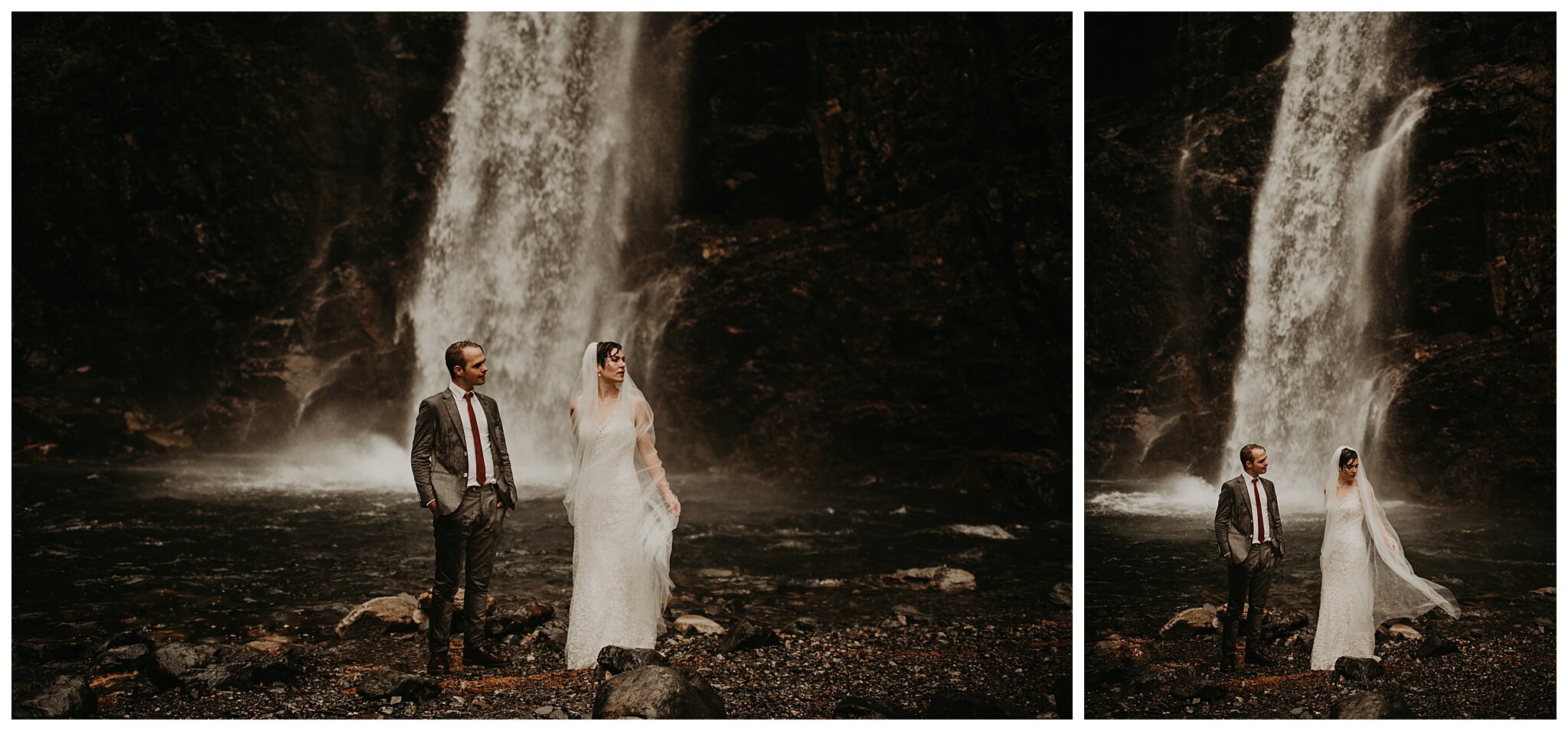 Layla + Kodiak Wedding Portraits - Franklin Falls, Snoqualmie, WA - Kamra Fuller Photography