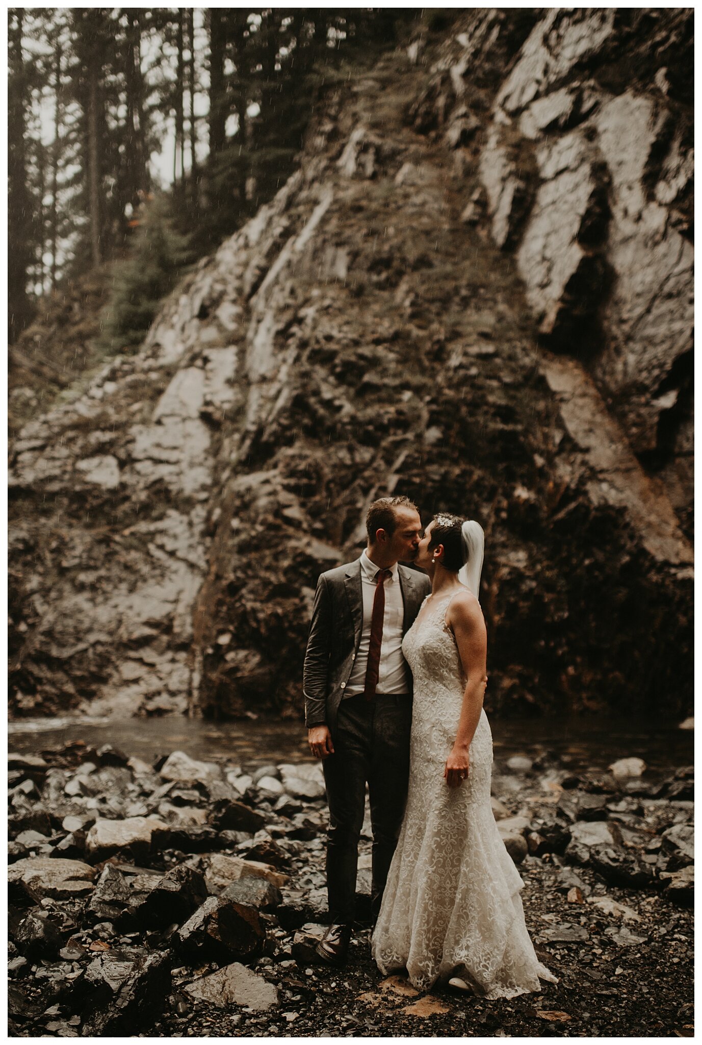 Layla + Kodiak Wedding Portraits - Franklin Falls, Snoqualmie, WA - Kamra Fuller Photography