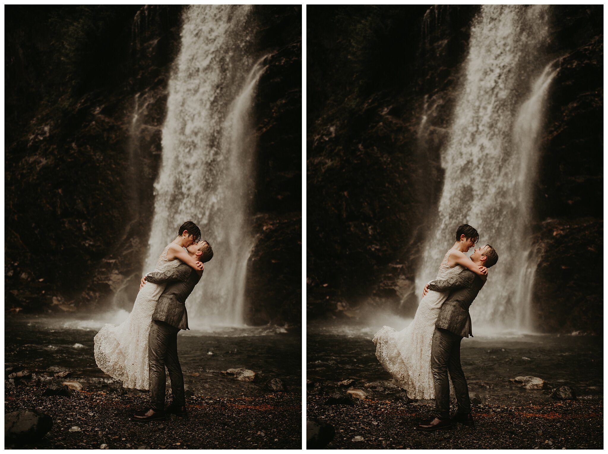 Layla + Kodiak Wedding Portraits - Franklin Falls, Snoqualmie, WA - Kamra Fuller Photography