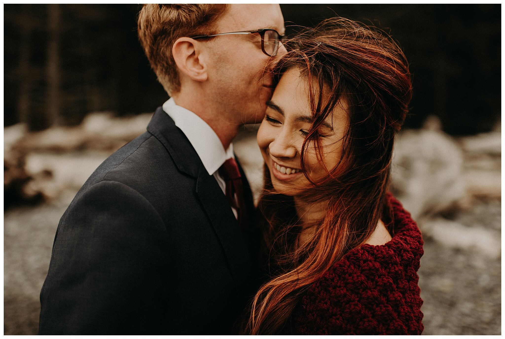 Amanda + David Wedding Portraits - Rialto Beach, Olympic National Park, Washington - Kamra Fuller Photography