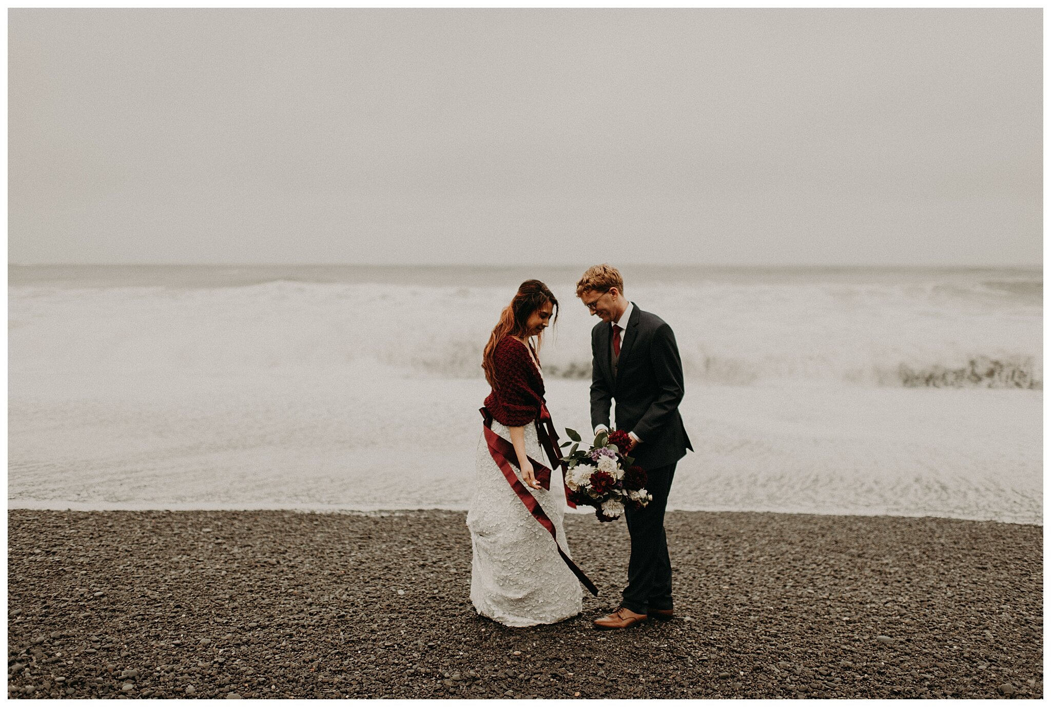 Amanda + David Wedding Portraits - Rialto Beach, Olympic National Park, Washington - Kamra Fuller Photography