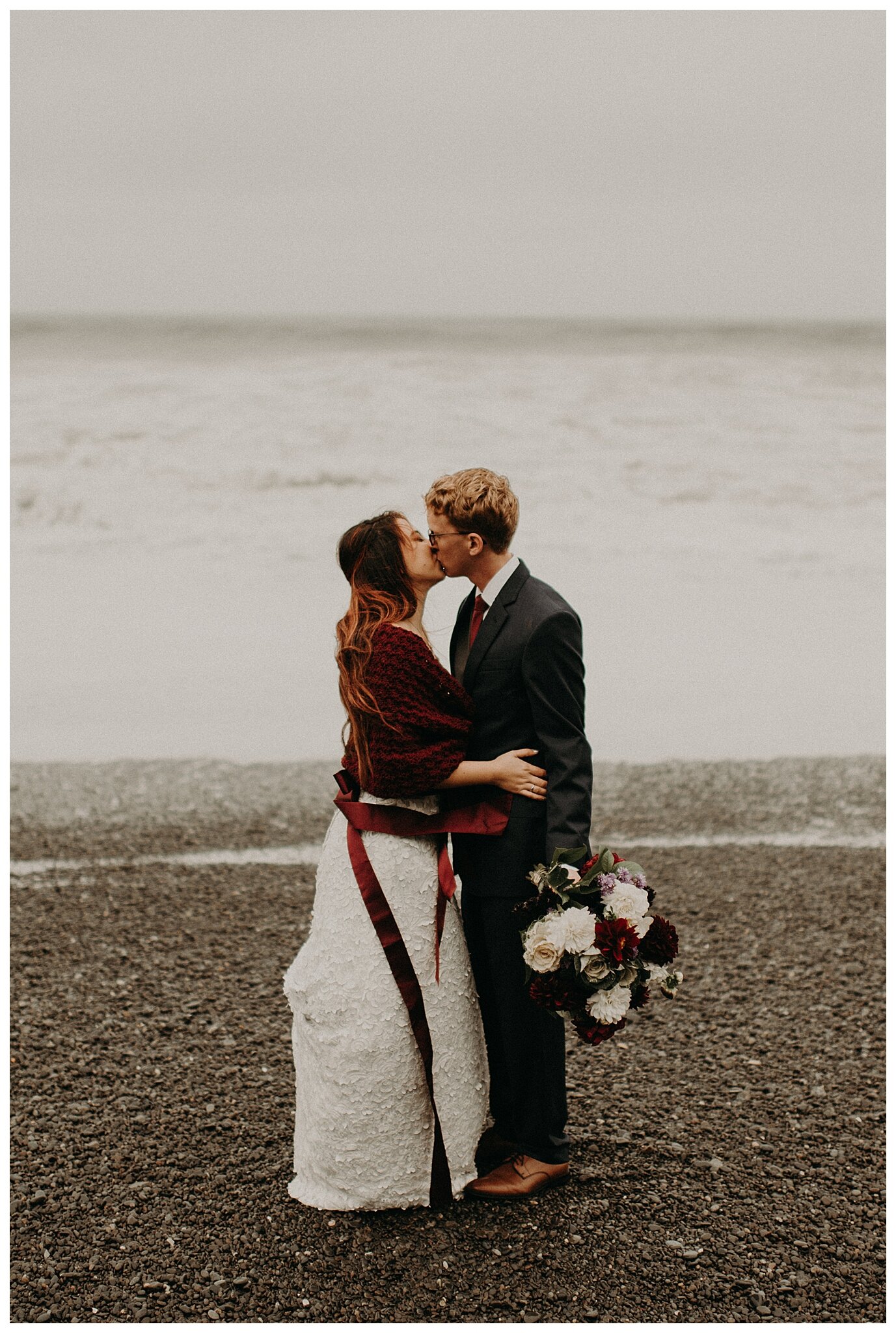 Amanda + David Wedding Portraits - Rialto Beach, Olympic National Park, Washington - Kamra Fuller Photography