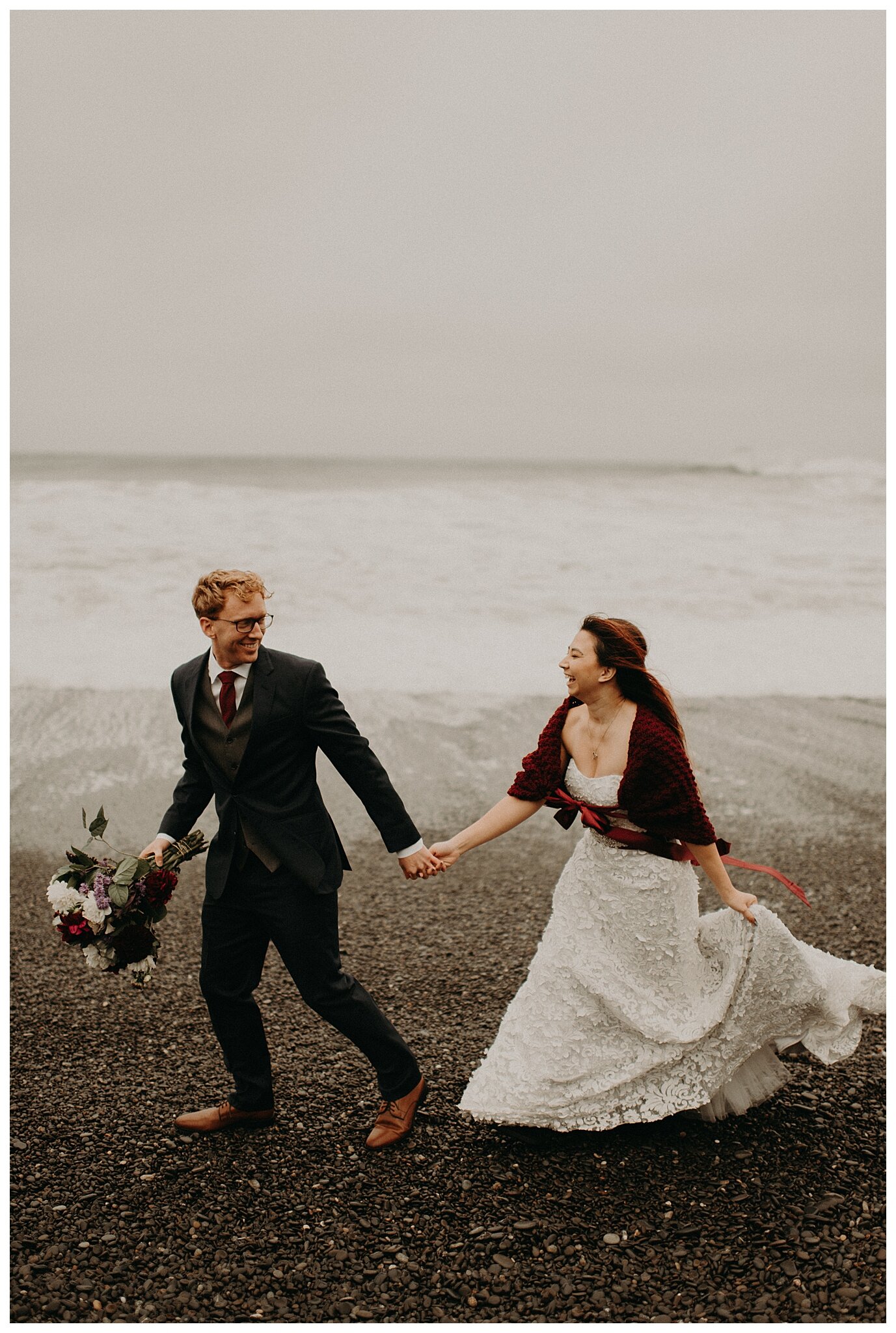 Amanda + David Wedding Portraits - Rialto Beach, Olympic National Park, Washington - Kamra Fuller Photography