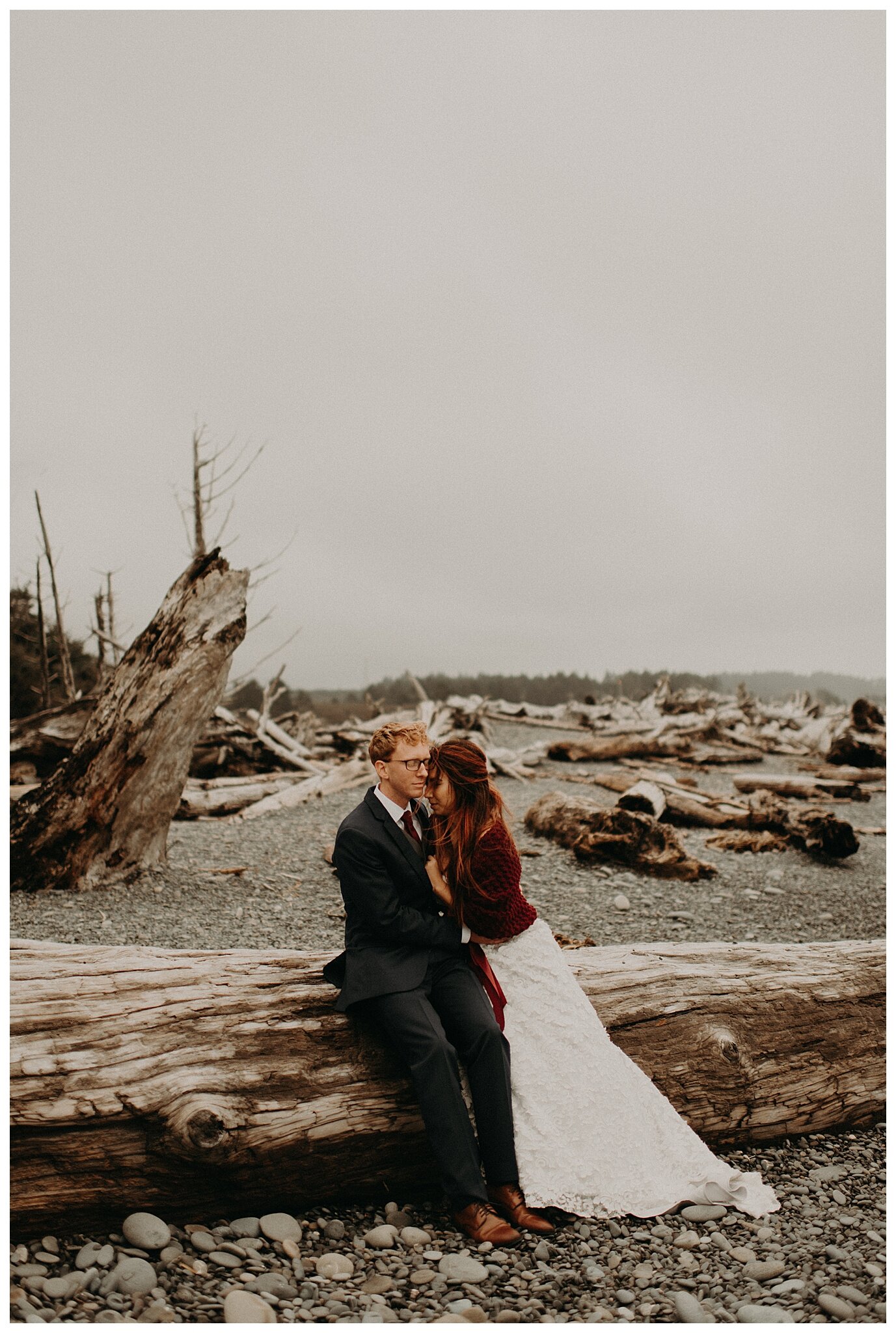 Amanda + David Wedding Portraits - Rialto Beach, Olympic National Park, Washington - Kamra Fuller Photography