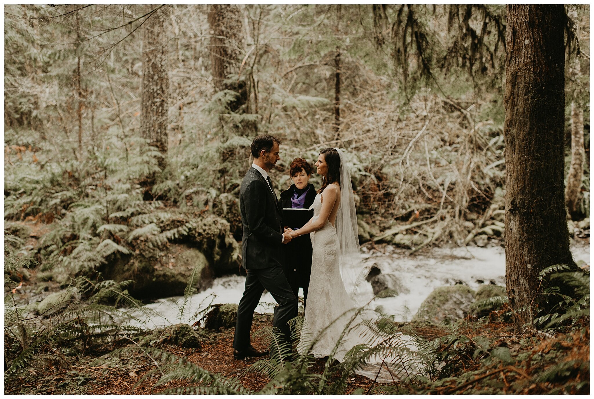 Alexandra + Alan's Mt. Rainier Elopement at Copper Creek Inn and Longmire Bridge by Seattle Wedding Photographer, Kamra Fuller Photography
