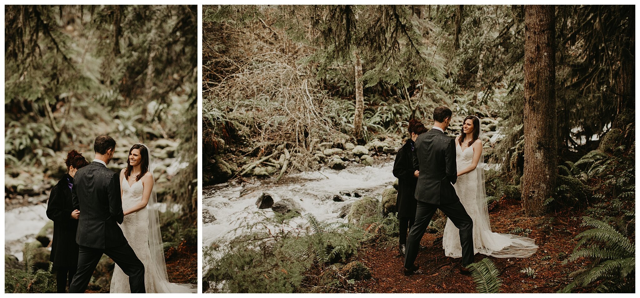 Alexandra + Alan's Mt. Rainier Elopement at Copper Creek Inn and Longmire Bridge by Seattle Wedding Photographer, Kamra Fuller Photography