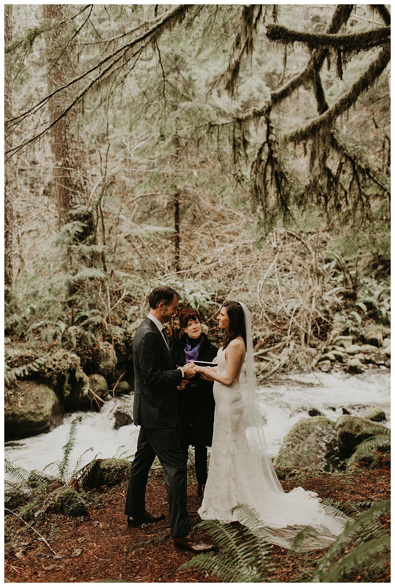 Alexandra + Alan's Mt. Rainier Elopement at Copper Creek Inn and Longmire Bridge by Seattle Wedding Photographer, Kamra Fuller Photography