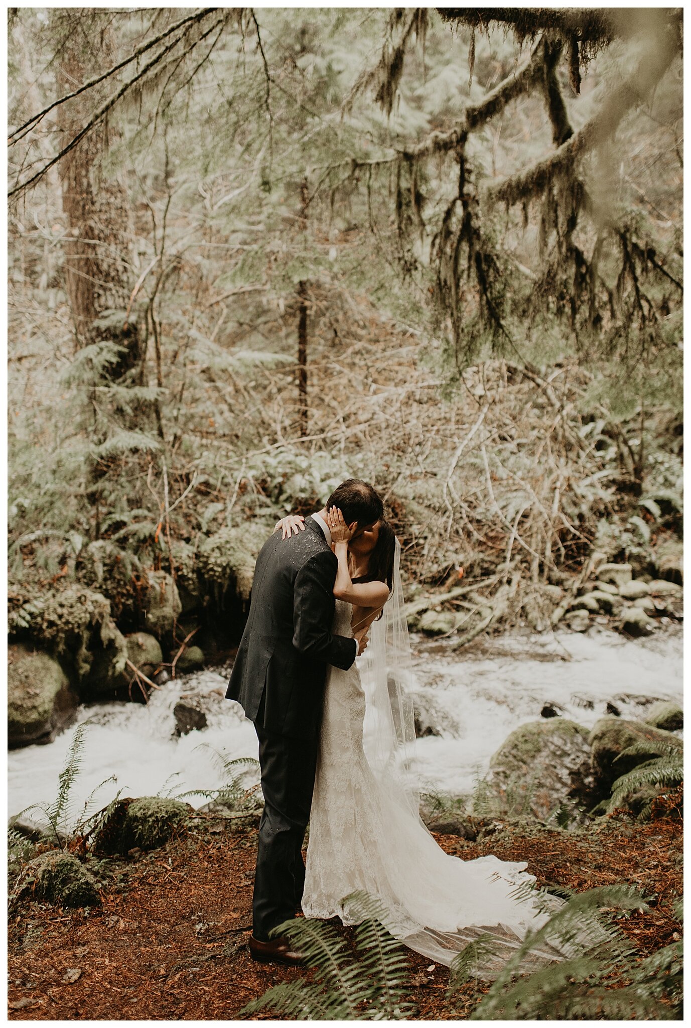 Alexandra + Alan's Mt. Rainier Elopement at Copper Creek Inn and Longmire Bridge by Seattle Wedding Photographer, Kamra Fuller Photography