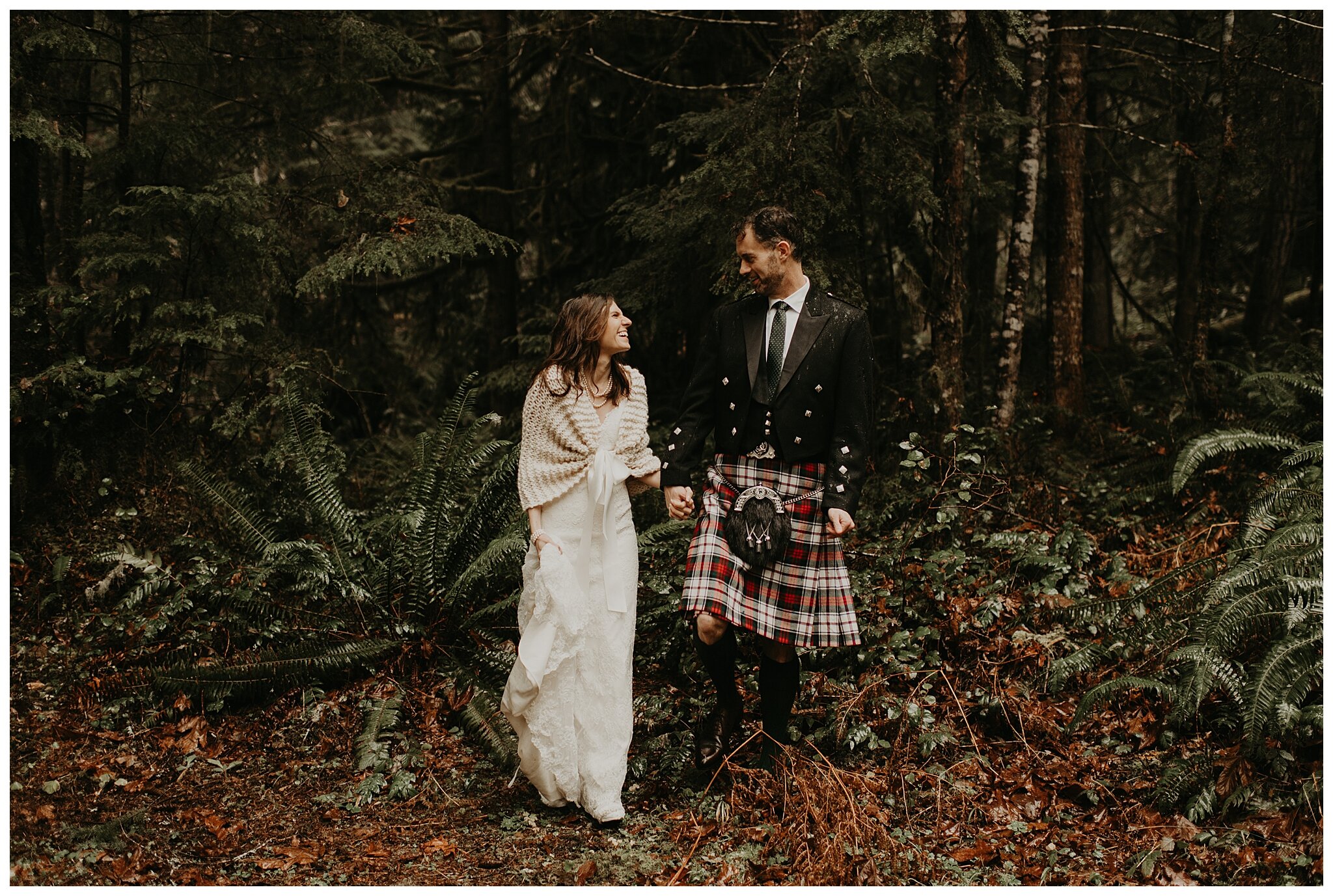 Alexandra + Alan's Mt. Rainier Elopement at Copper Creek Inn and Longmire Bridge by Seattle Wedding Photographer, Kamra Fuller Photography