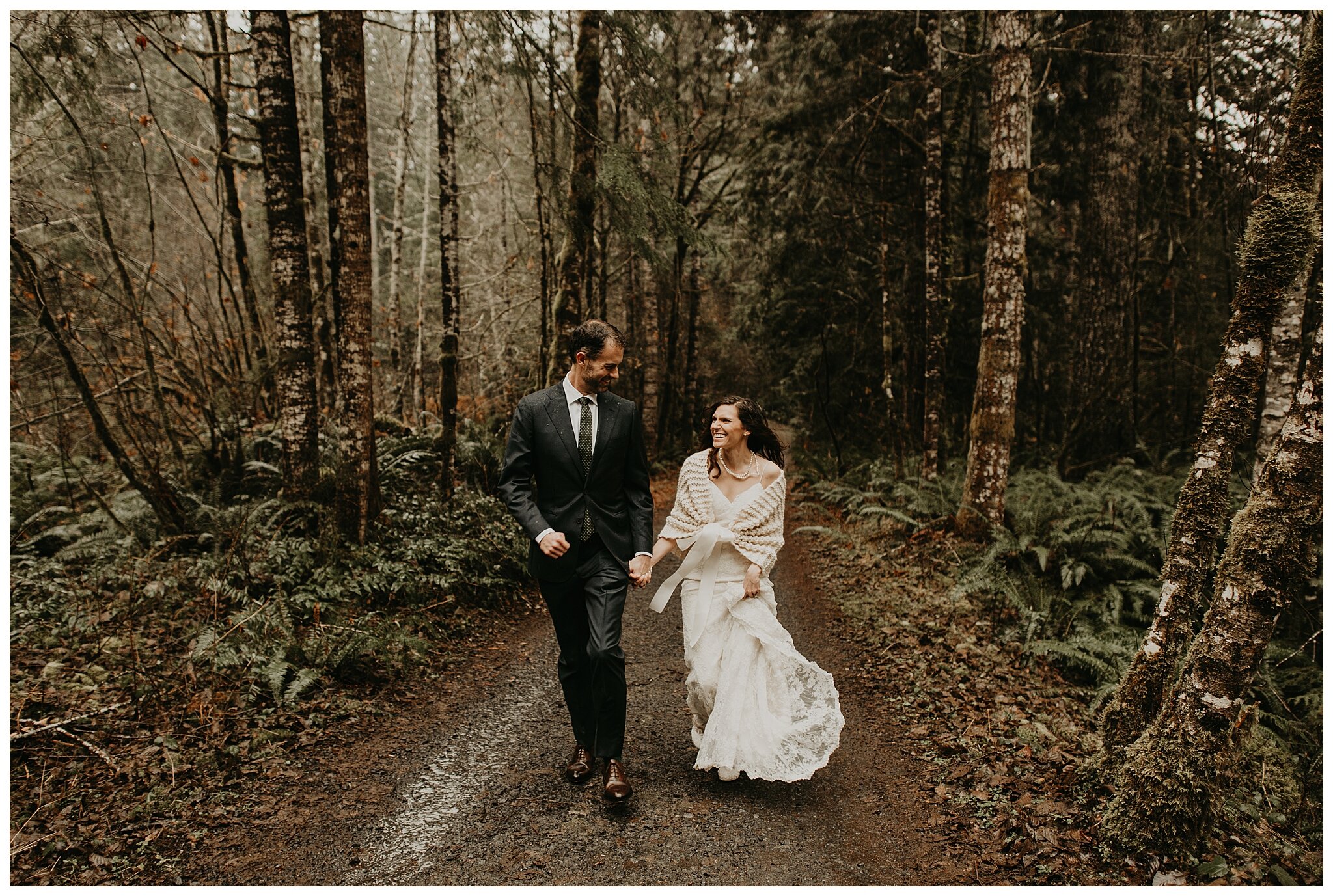 Alexandra + Alan's Mt. Rainier Elopement at Copper Creek Inn and Longmire Bridge by Seattle Wedding Photographer, Kamra Fuller Photography