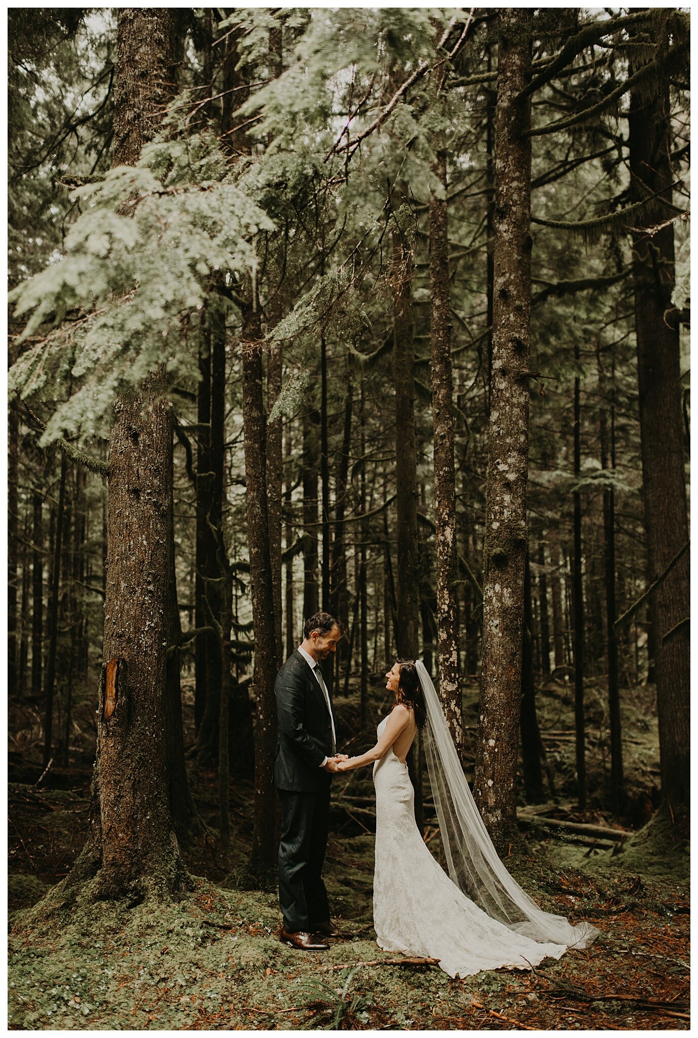 Alexandra + Alan's Mt. Rainier Elopement at Copper Creek Inn and Longmire Bridge by Seattle Wedding Photographer, Kamra Fuller Photography