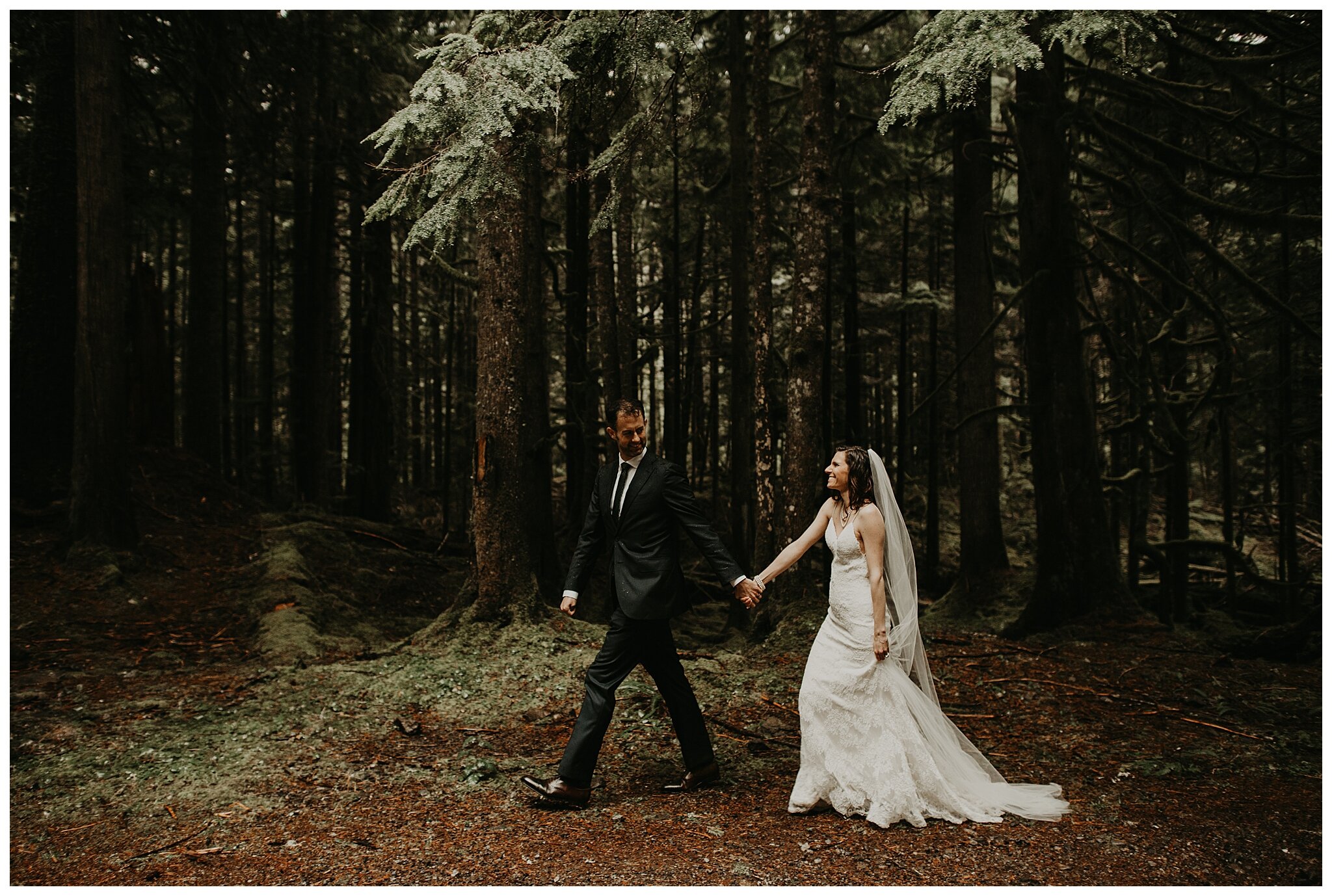 Alexandra + Alan's Mt. Rainier Elopement at Copper Creek Inn and Longmire Bridge by Seattle Wedding Photographer, Kamra Fuller Photography