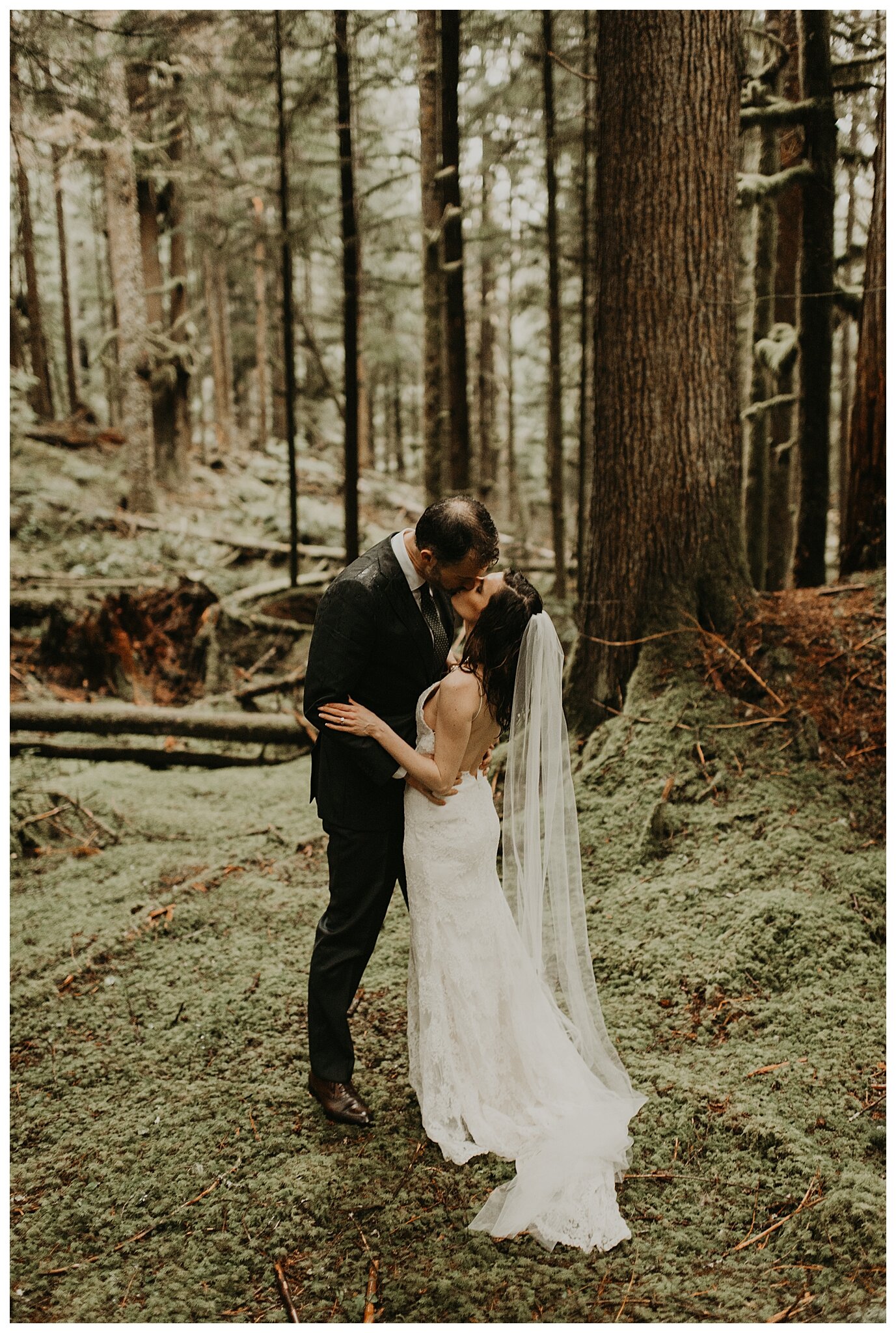 Alexandra + Alan's Mt. Rainier Elopement at Copper Creek Inn and Longmire Bridge by Seattle Wedding Photographer, Kamra Fuller Photography