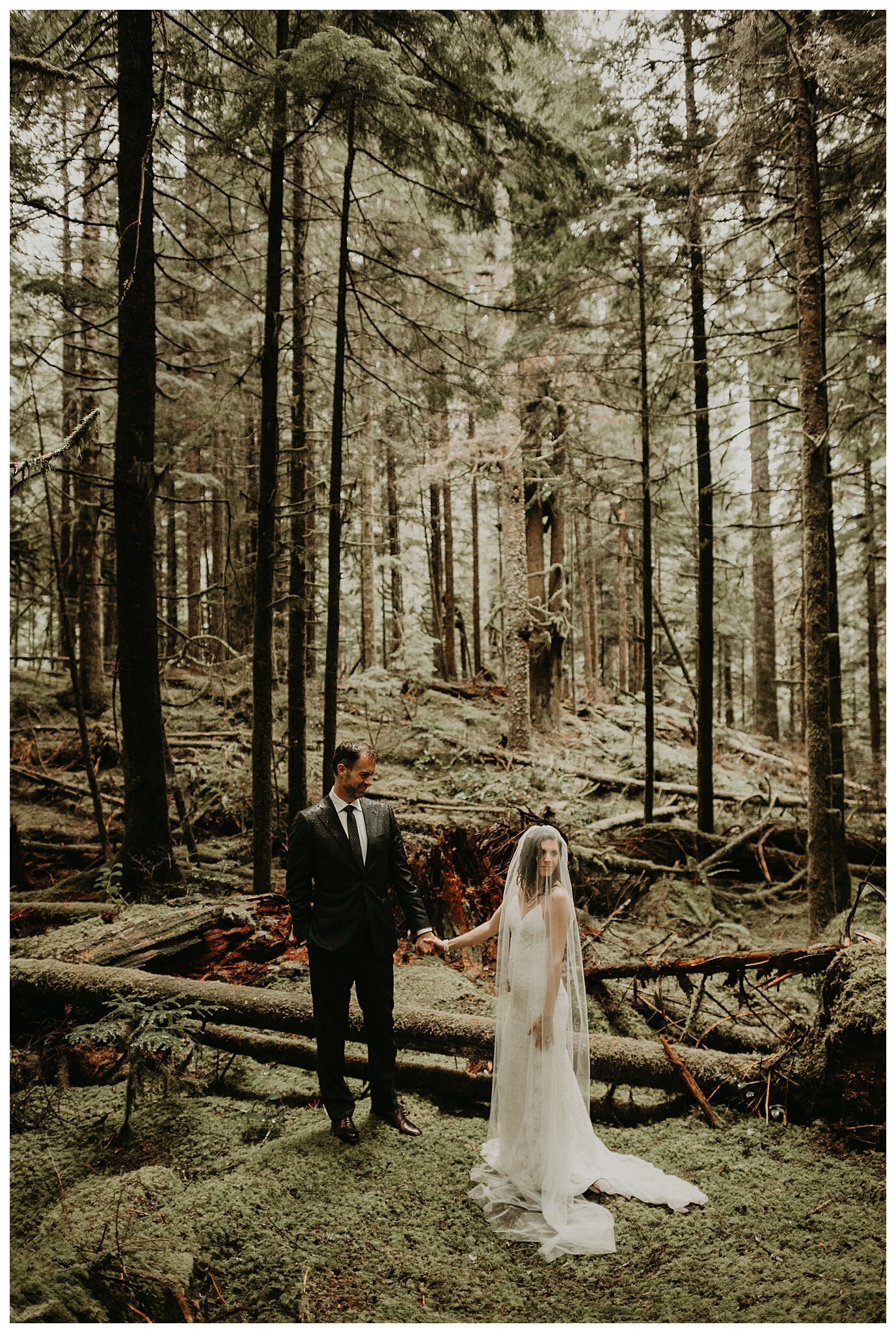 Alexandra + Alan's Mt. Rainier Elopement at Copper Creek Inn and Longmire Bridge by Seattle Wedding Photographer, Kamra Fuller Photography