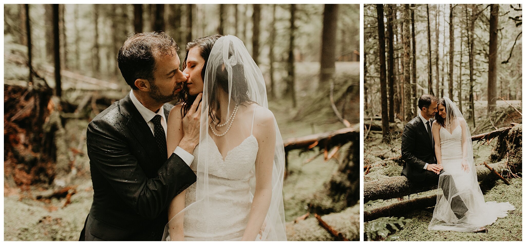 Alexandra + Alan's Mt. Rainier Elopement at Copper Creek Inn and Longmire Bridge by Seattle Wedding Photographer, Kamra Fuller Photography