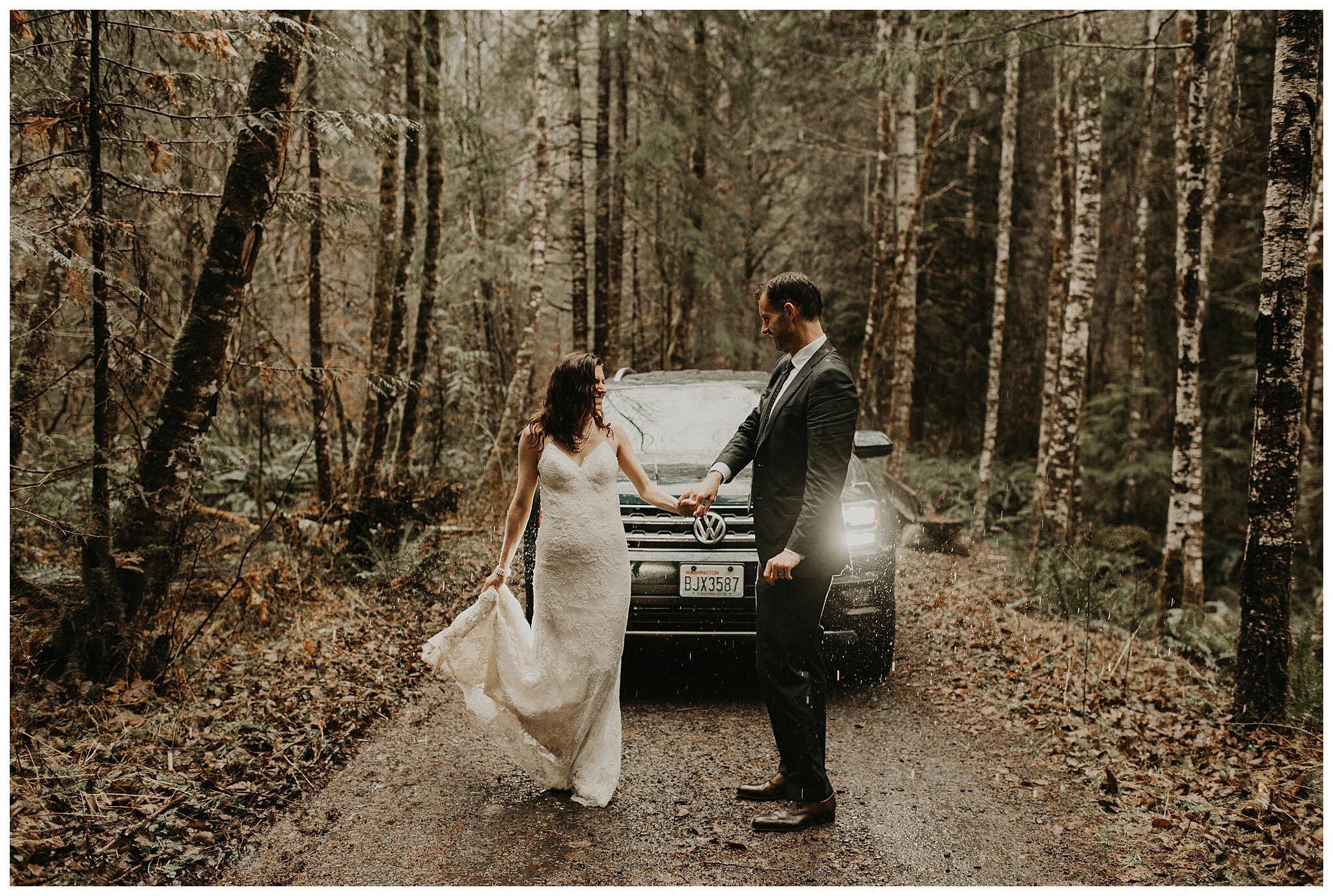 Alexandra + Alan's Mt. Rainier Elopement at Copper Creek Inn and Longmire Bridge by Seattle Wedding Photographer, Kamra Fuller Photography