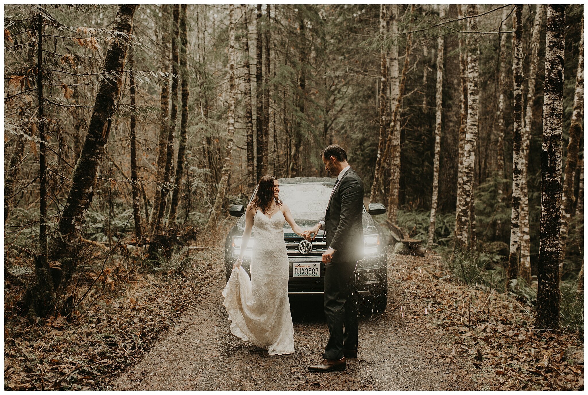 Alexandra + Alan's Mt. Rainier Elopement at Copper Creek Inn and Longmire Bridge by Seattle Wedding Photographer, Kamra Fuller Photography