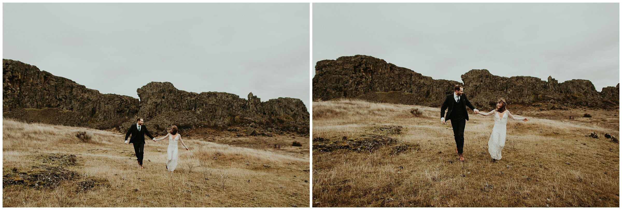 Shane + Cate's Wedding Portrait Session at Horse Thief Butte, Columbia River Gorge by PNW Elopement Photographer, Kamra Fuller Photography